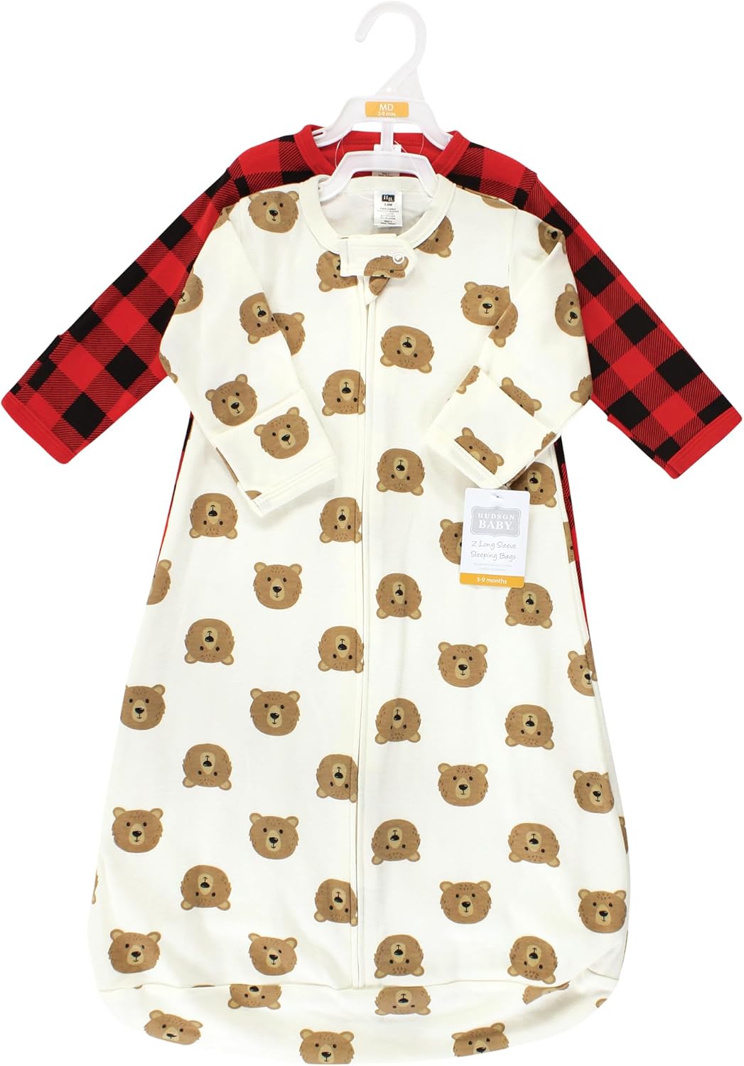Hudson Baby Unisex 18-24M Cotton Sleep Sack with Brown Bear Design