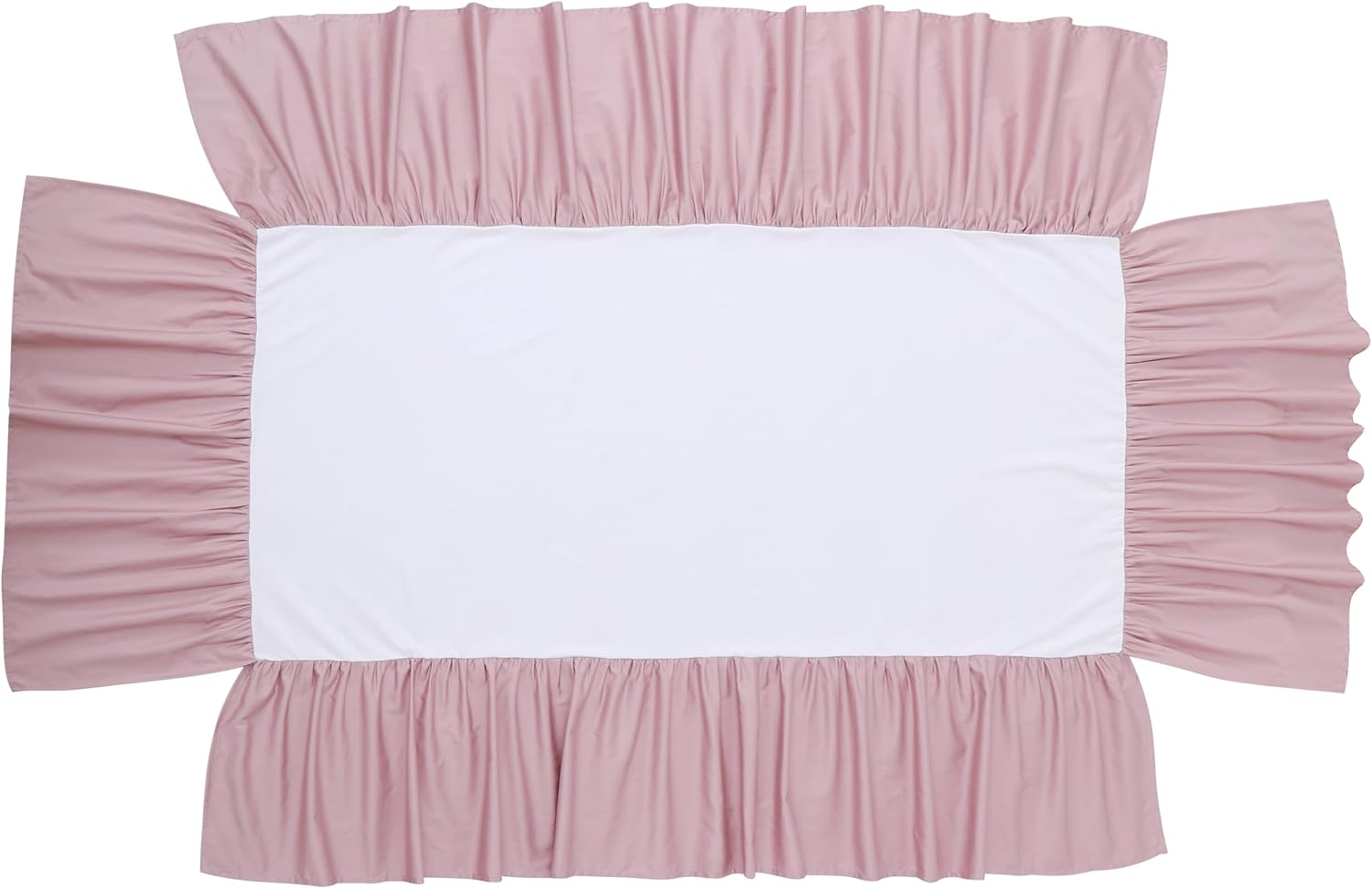 ShunjieHome Crib Skirt Dust Ruffle 100 Egyptian Cotton 400 Thread Count