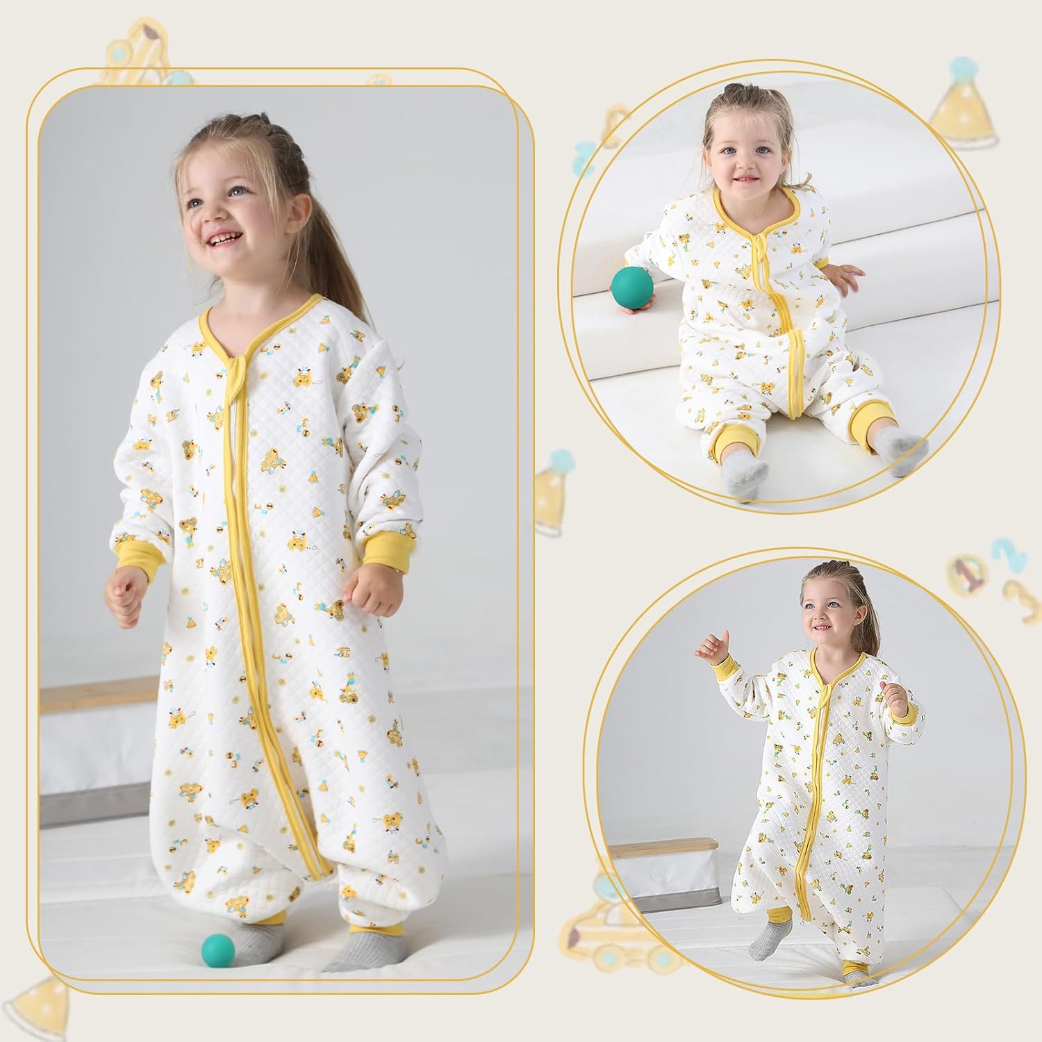 Miipat Toddler Sleep Sack with Feet 15 TOG Dinosaur Wearable Blanket