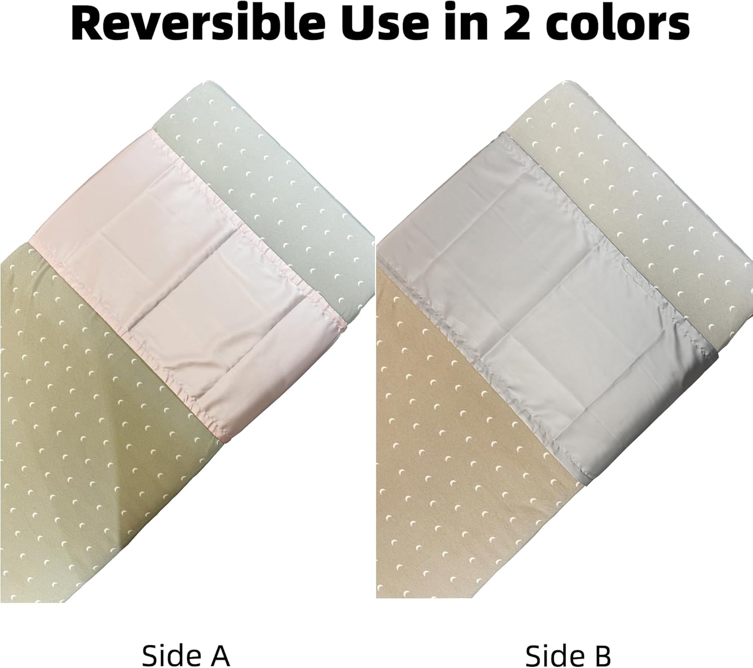 AKISS Satin Crib Sheet Pillow Cover Reversible for Baby