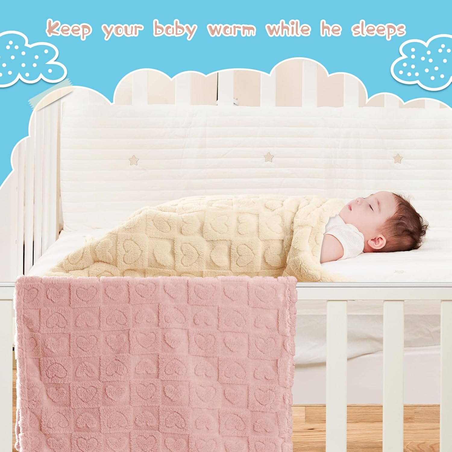 Yagle Mate 4 Pcs Baby Blankets 30x40 Inches