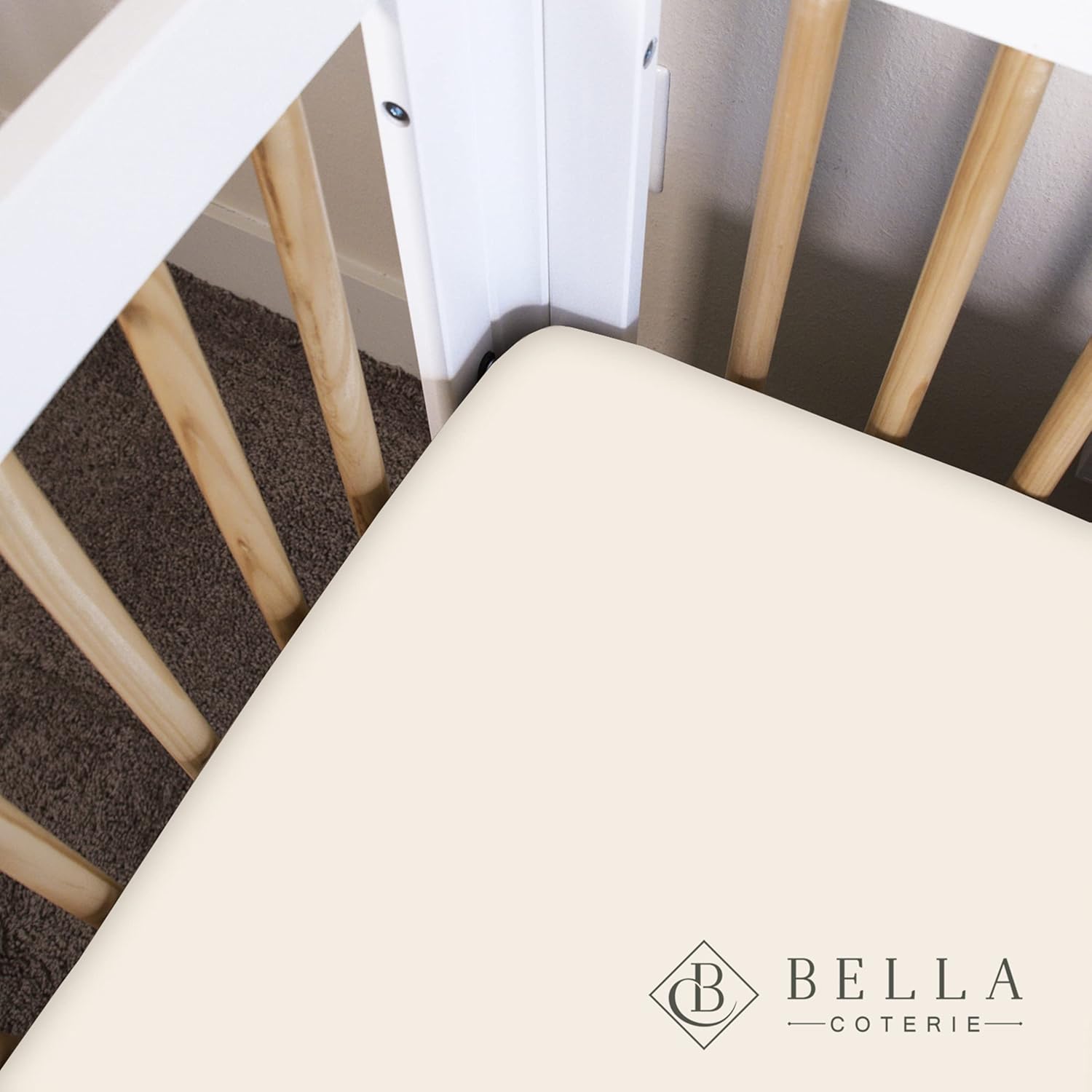 Bella Coterie Luxury Bamboo Crib Sheet Ivory 1