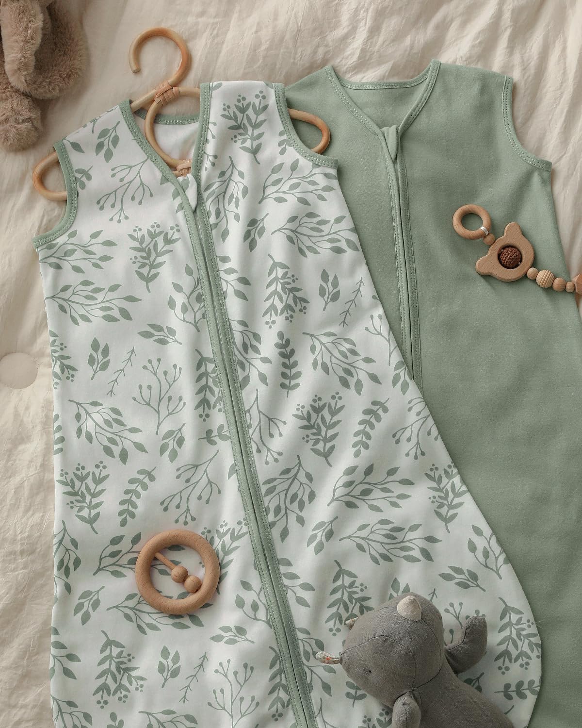 Yoofoss Organic Cotton Sleep Sack 0-6 Months 3 Pack