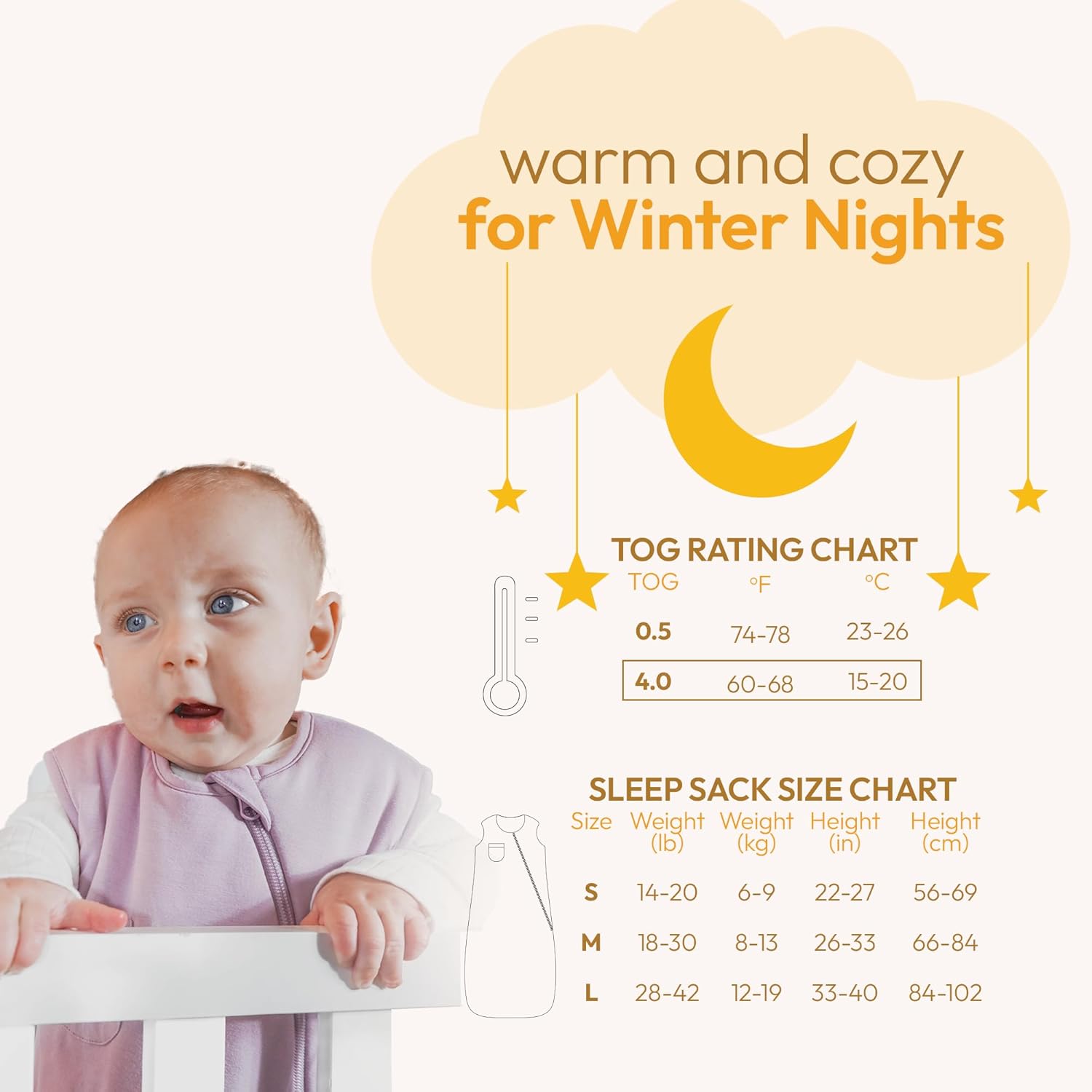 Sleepah Bamboo Rayon Sleep Sack 40 TOG 2-Way Zipper 1