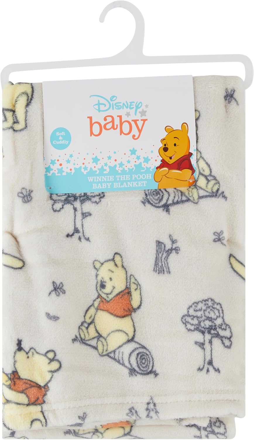 Disney Characters Flannel Fleece Baby Blanket - Soft Cozy 30x40 Inches