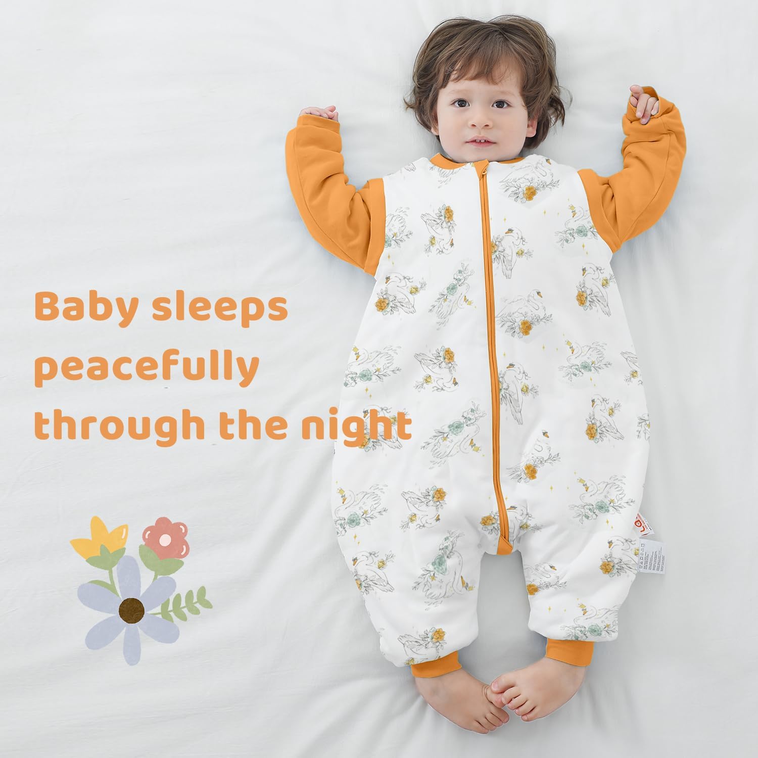 Baby Sleeping Bag Split Leg with Removable Sleeves