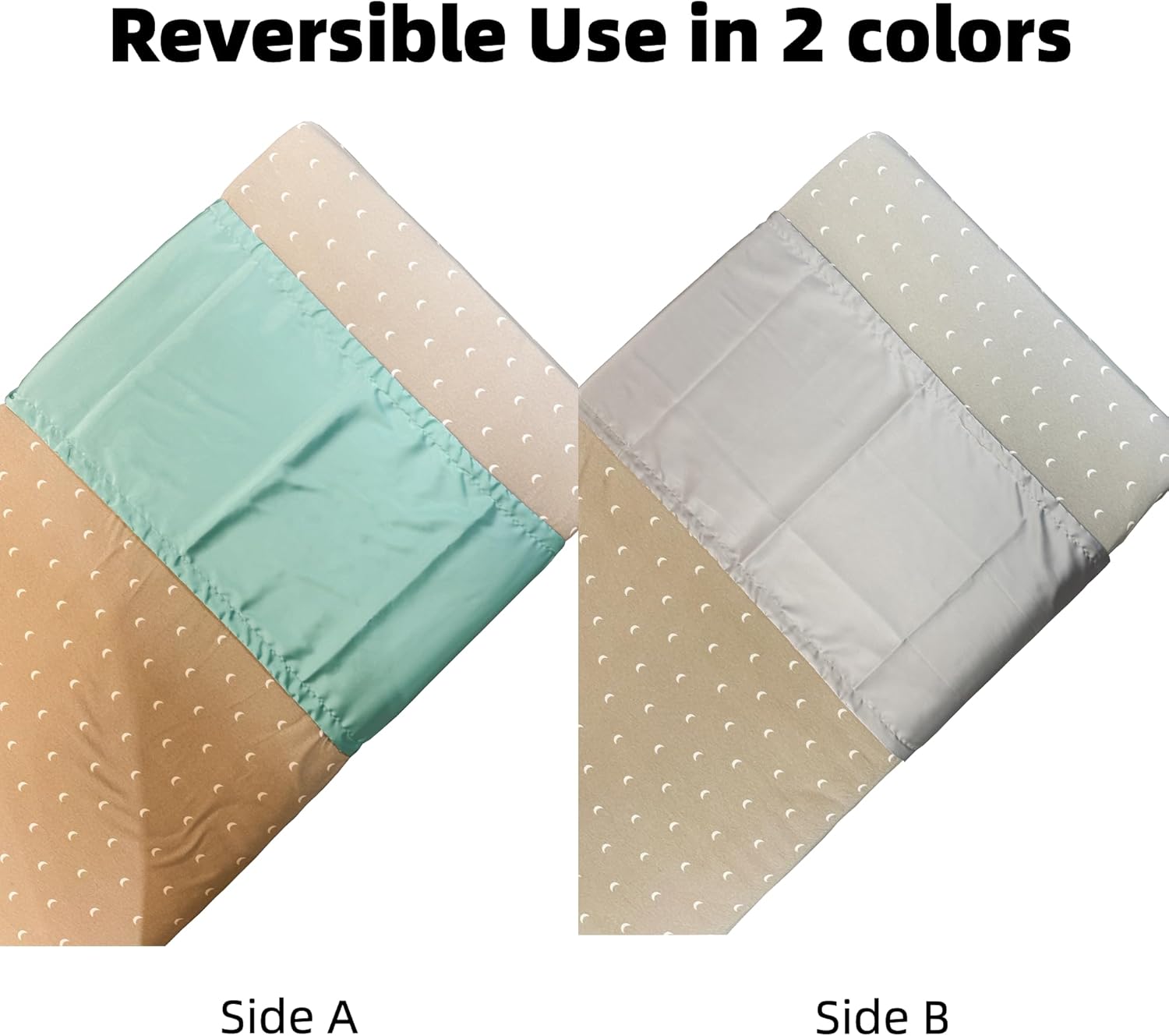 AKISS Satin Crib Sheet Pillow Cover Reversible for Baby 1