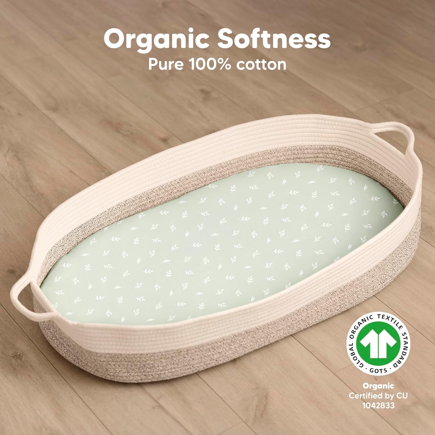 KeaBabies 2-Pack Organic Bassinet Sheets for Girls Boys