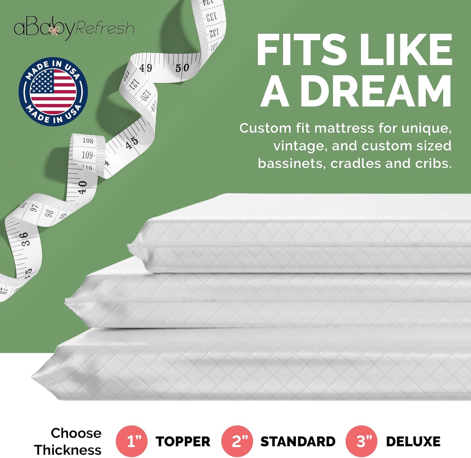 ABABY REFRESH Custom Size Cradle Baby Mattress