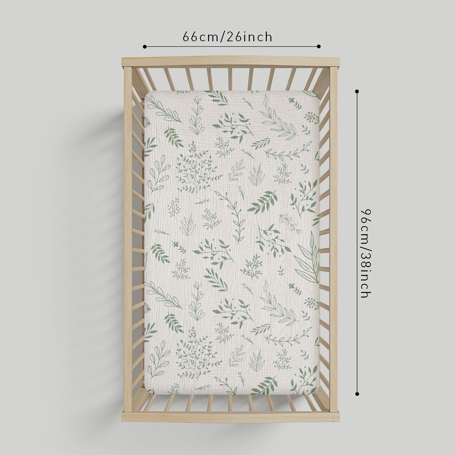 LYRICHOM Muslin Mini Crib Sheets 2 Pack for Baby Boy and Girl
