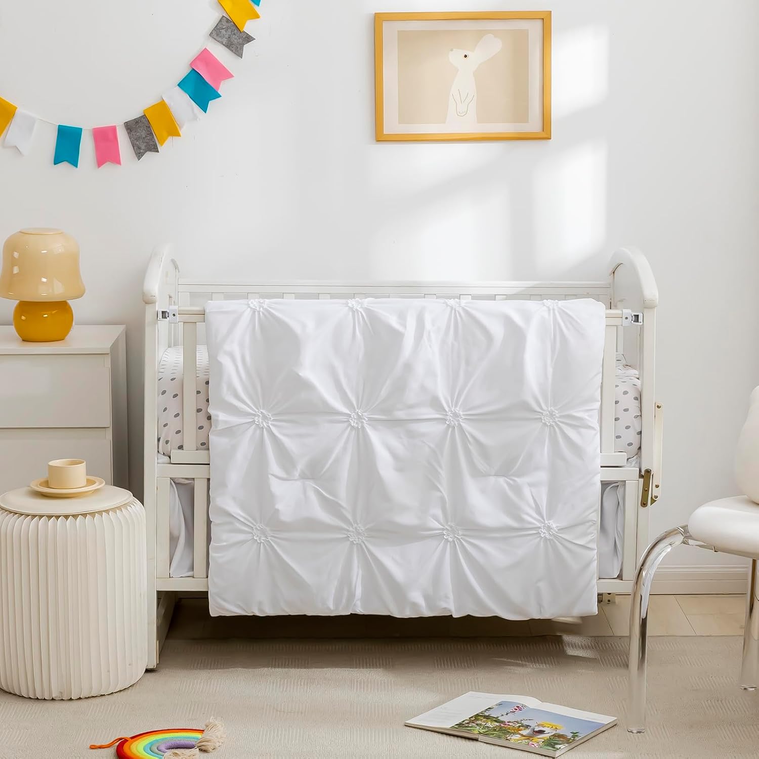 PINNKKU 3-Piece Crib Bedding Set for Baby