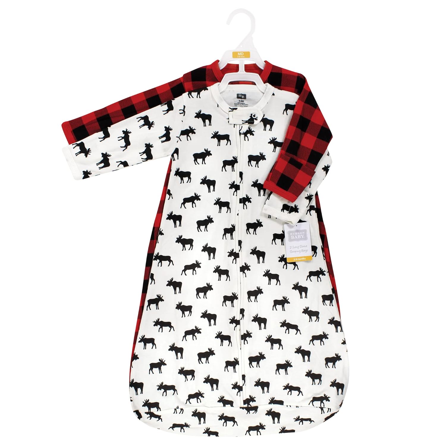 Hudson Baby Unisex 18-24M Cotton Sleep Sack with Moose Print