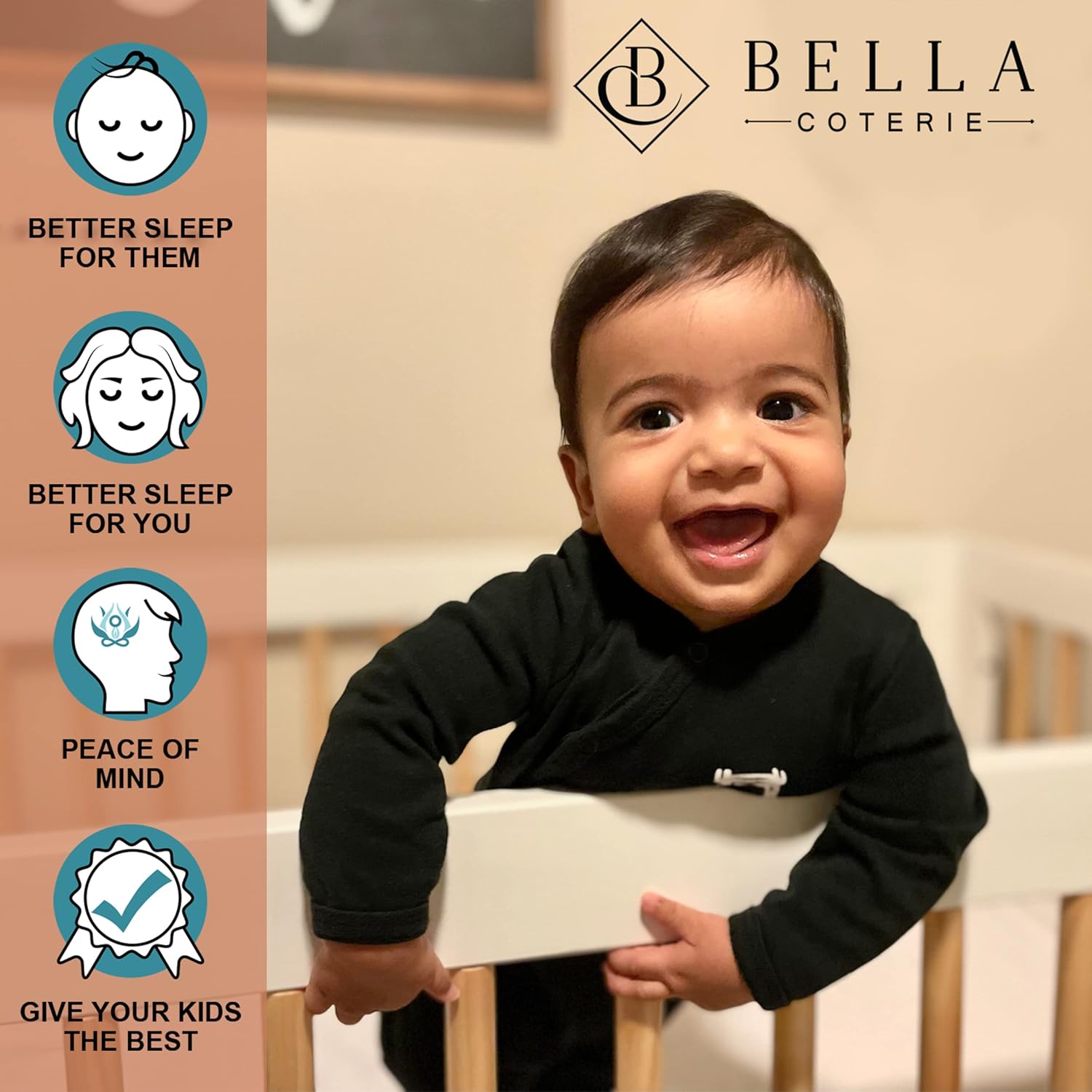 Bella Coterie Luxury Bamboo Crib Sheet Ivory 1