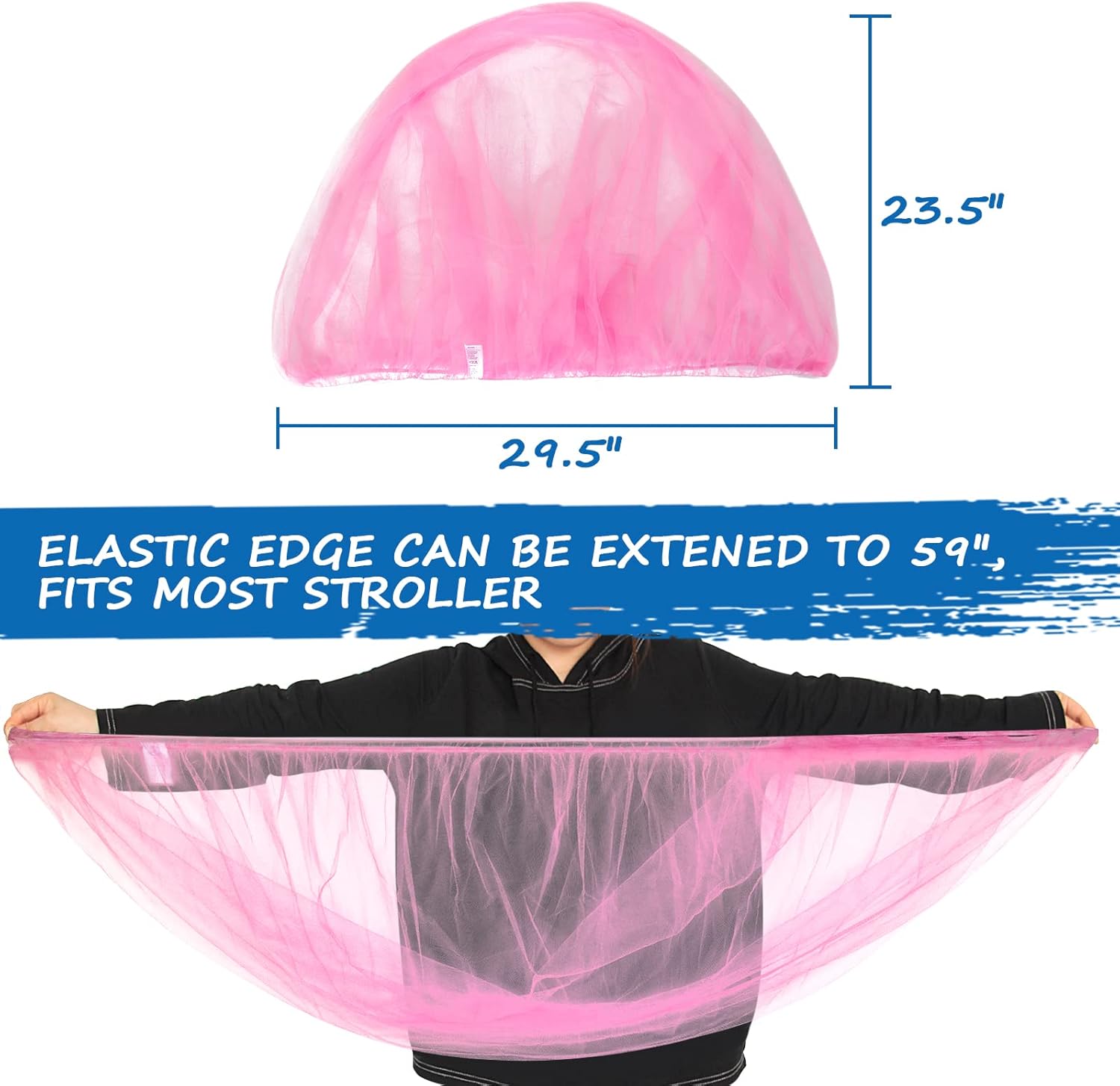 Coldwind Pink Mosquito Net for Strollers
