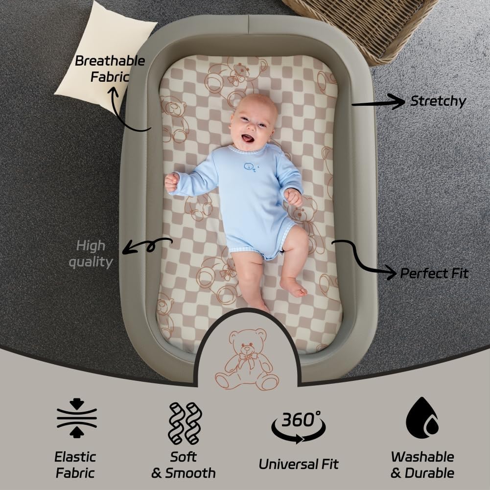 FIGEPO Fitted Baby Neutral Bassinet Sheets Set