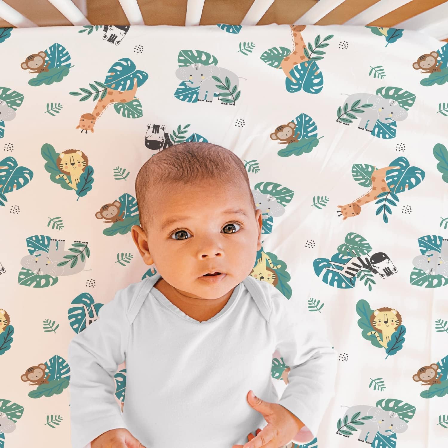 The Peanutshell Safari Crib Bedding Set 3 Piece