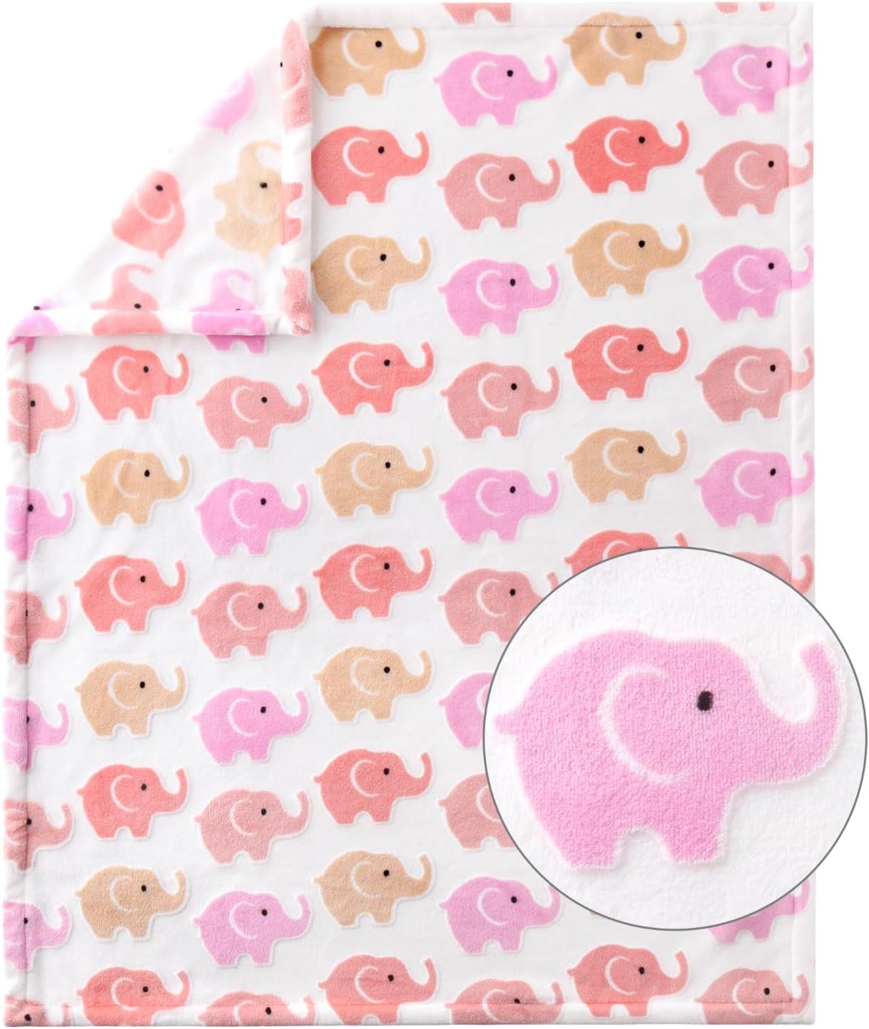 Peanutshell 5 Piece Baby Crib Bedding Set for Girls - Safari Theme