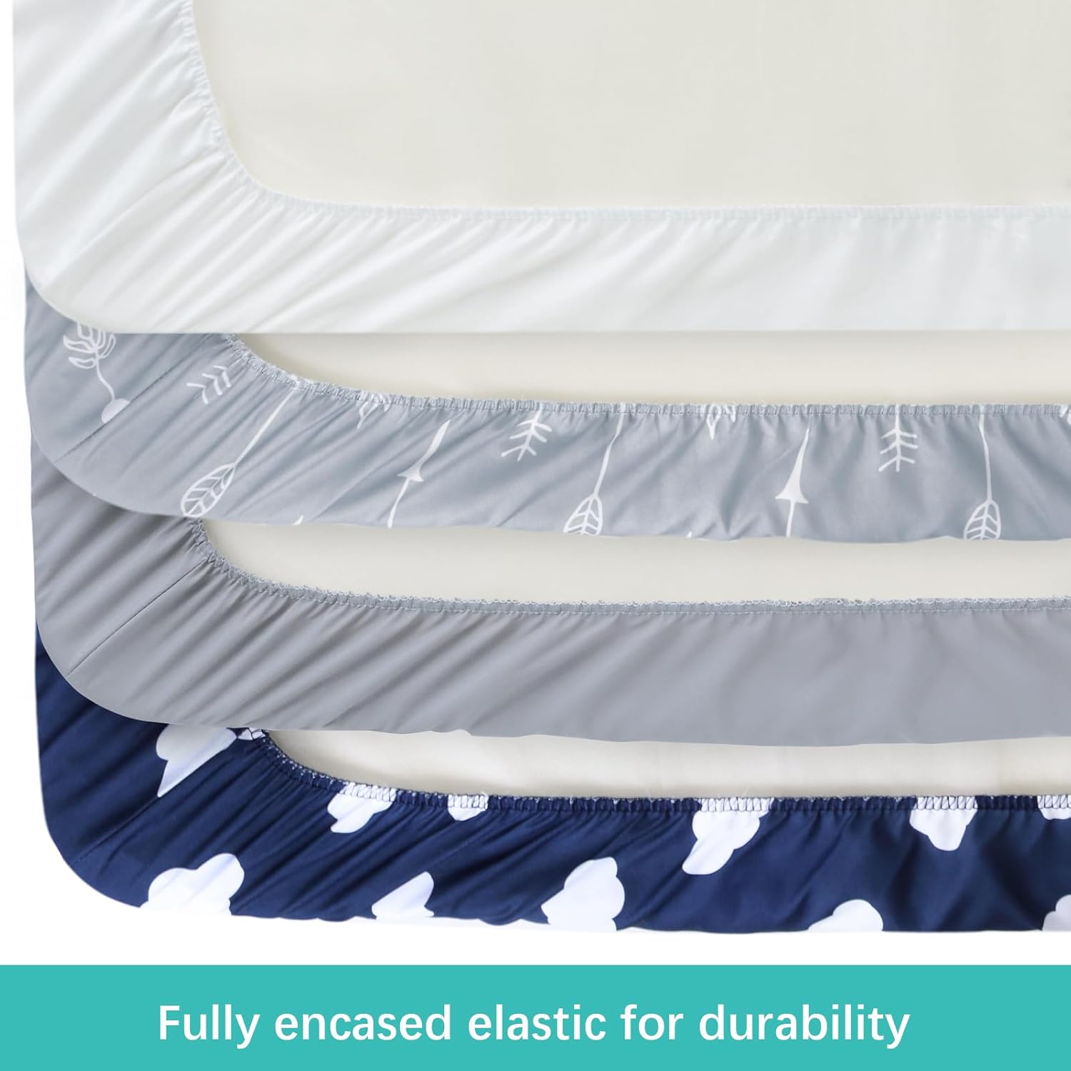 Biloban Baby Bassinet Sheets 4 Pack Ultra Soft