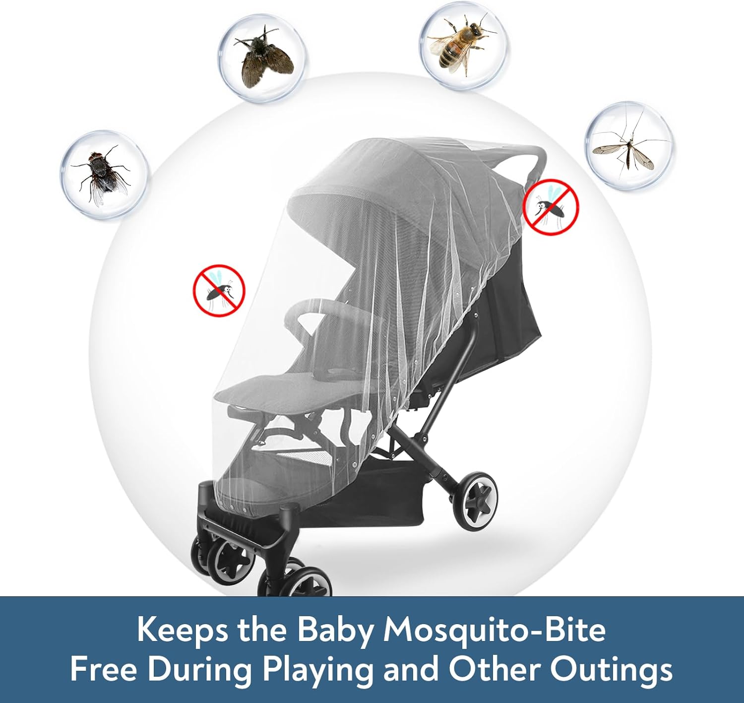 Magik Kover 2 Pack Reusable Baby Mosquito Net Cover