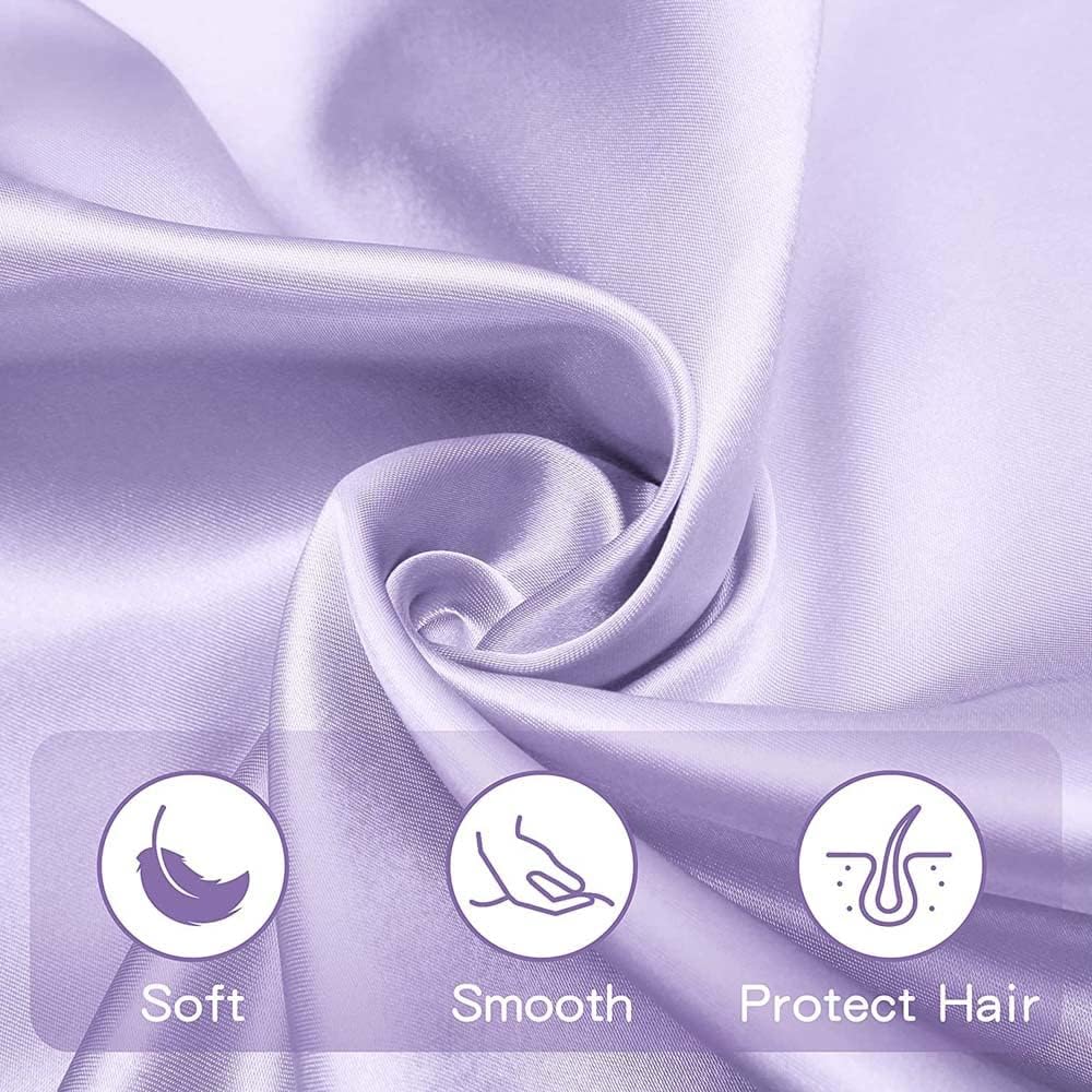 MIRYOKAER Bassinet Sheets Soft Polyester Satin Light Purple Universal Fit