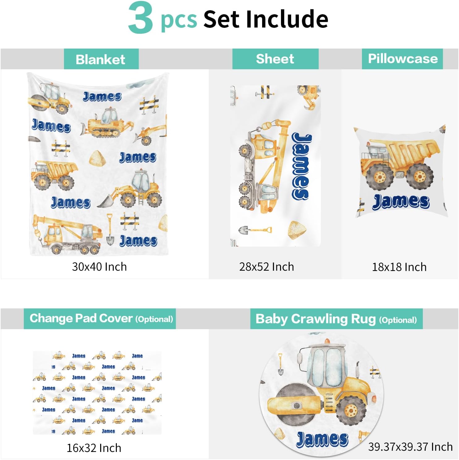 ZOTIMEF Custom Crib Bedding Set with Car Design