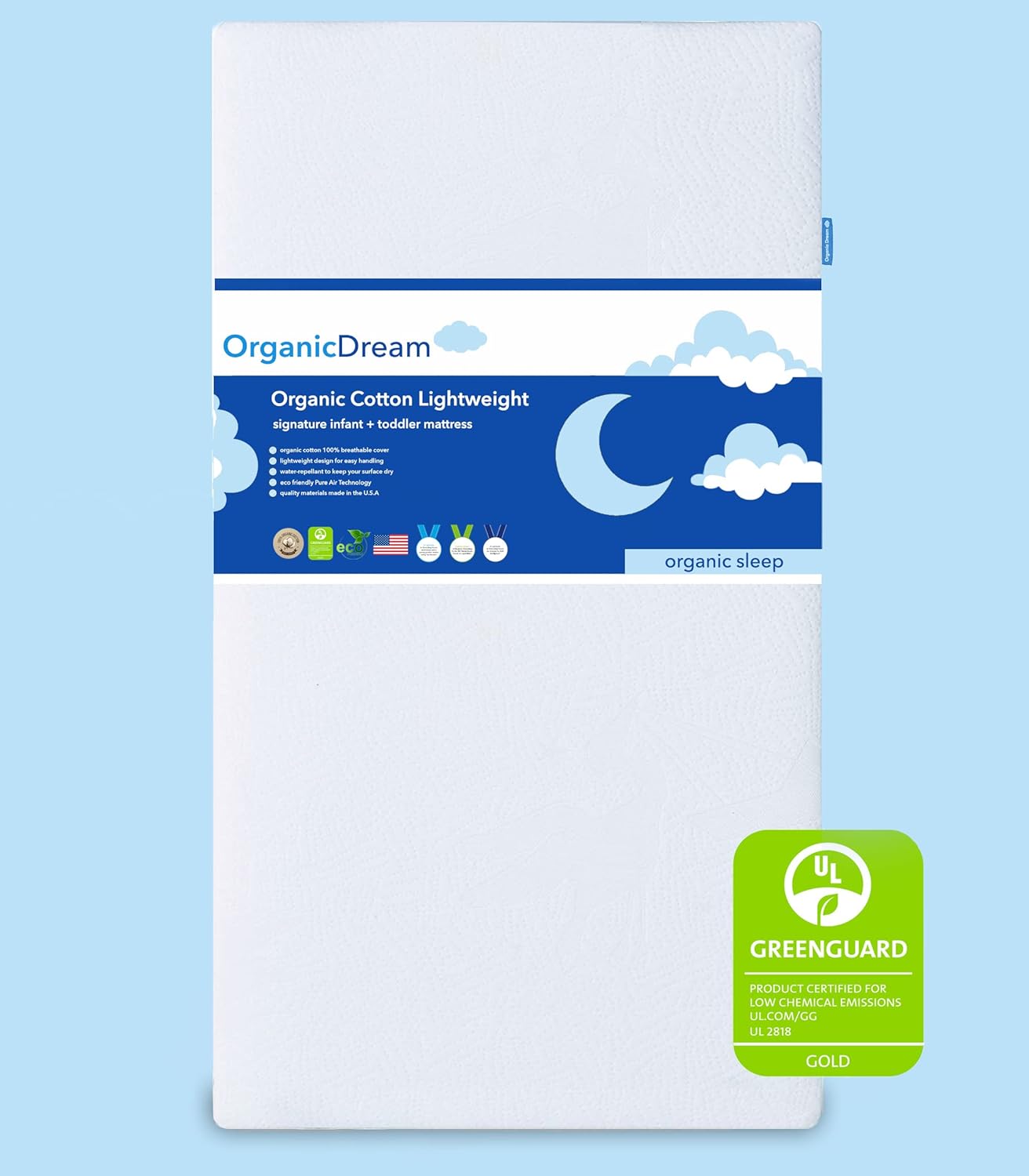 Organic Dream Crib Mattress - 5 Delux White