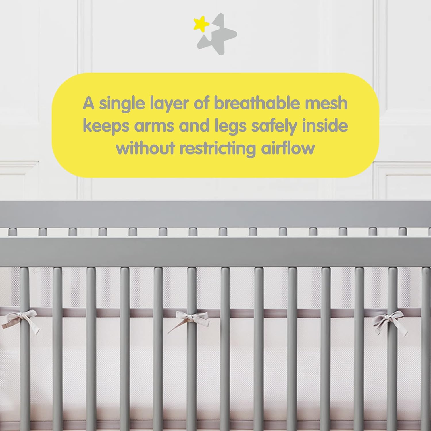 Mini Crib Breathable Mesh Liner by BreathableBaby 1