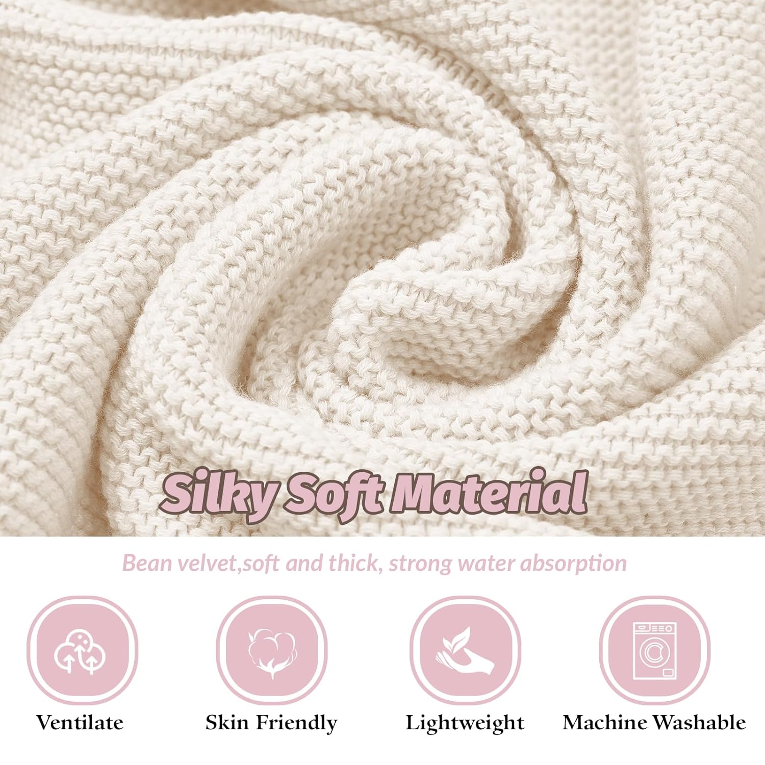 Custom Baby Blanket with Name 40x30 Inch Knit