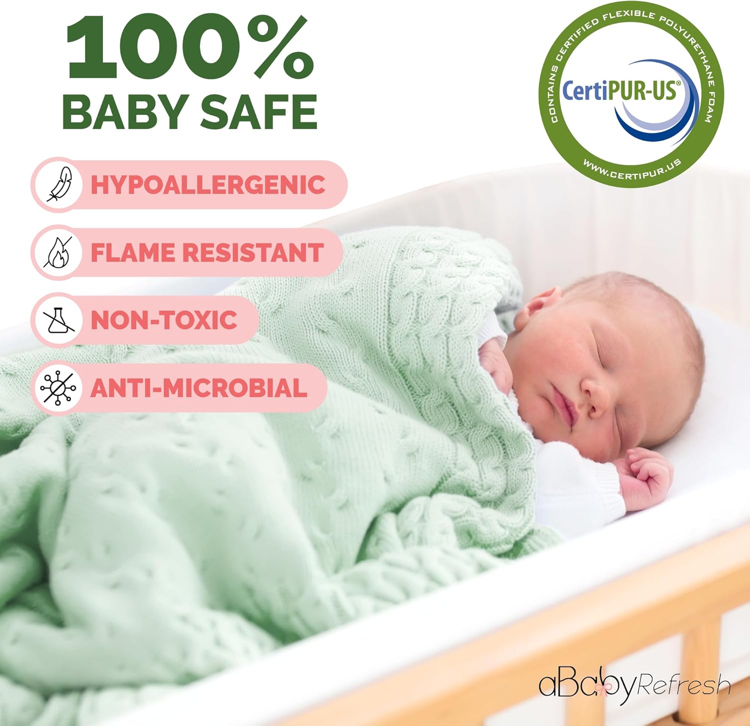 ABABY REFRESH Custom Size Cradle Baby Mattress