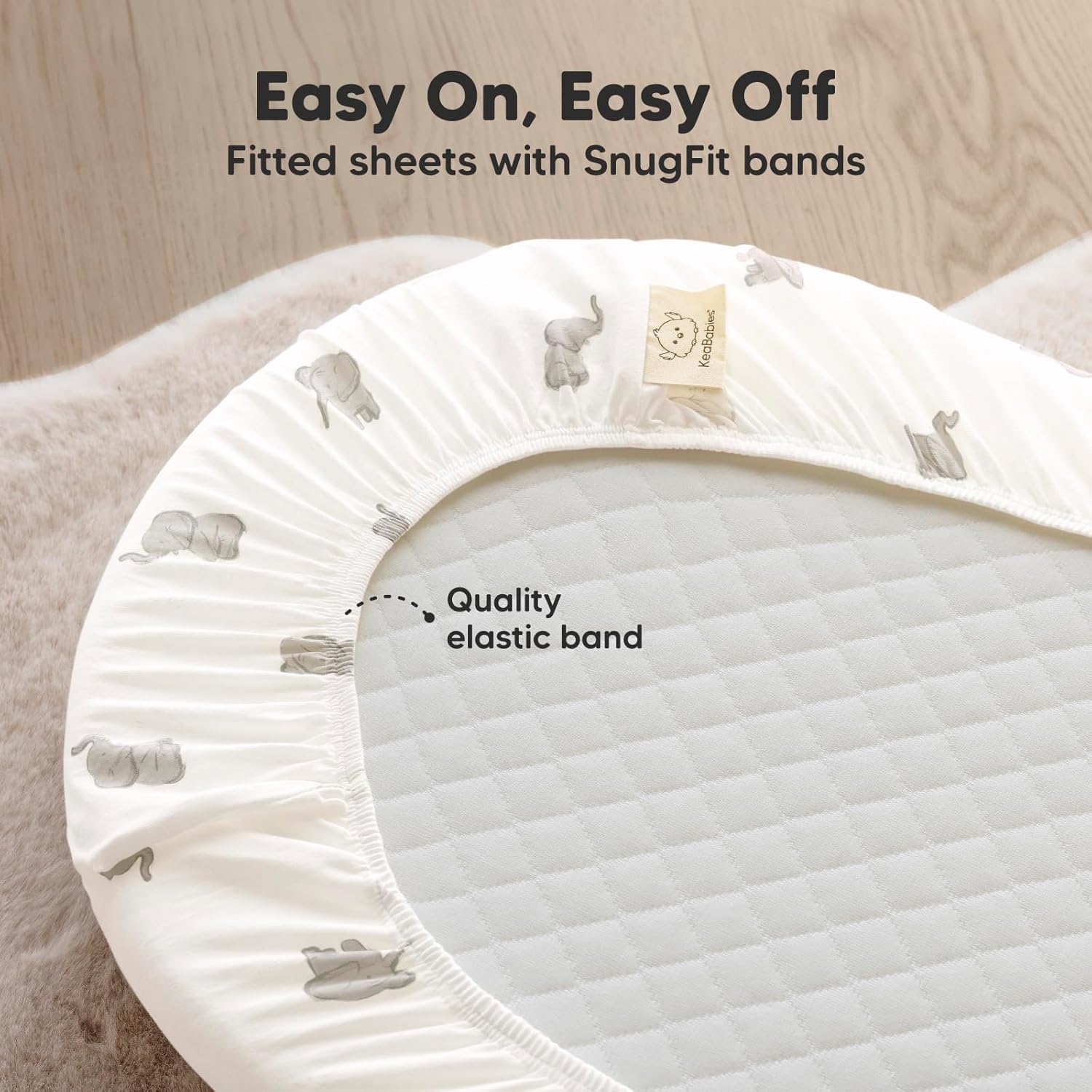 KeaBabies 2-Pack Organic Cotton Bassinet Sheets for Girls and Boys