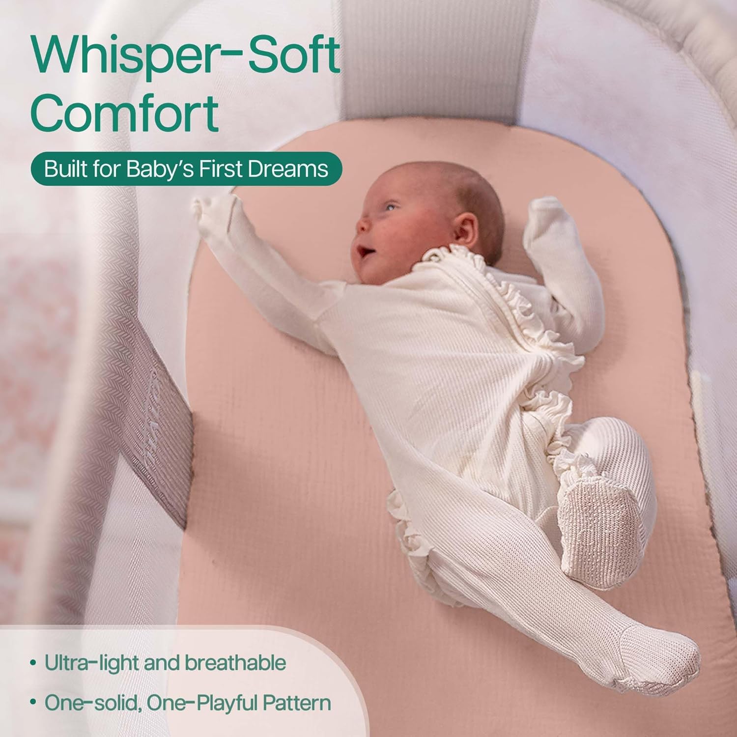 Mi Flor Muslin Bassinet Sheets 2 Pack