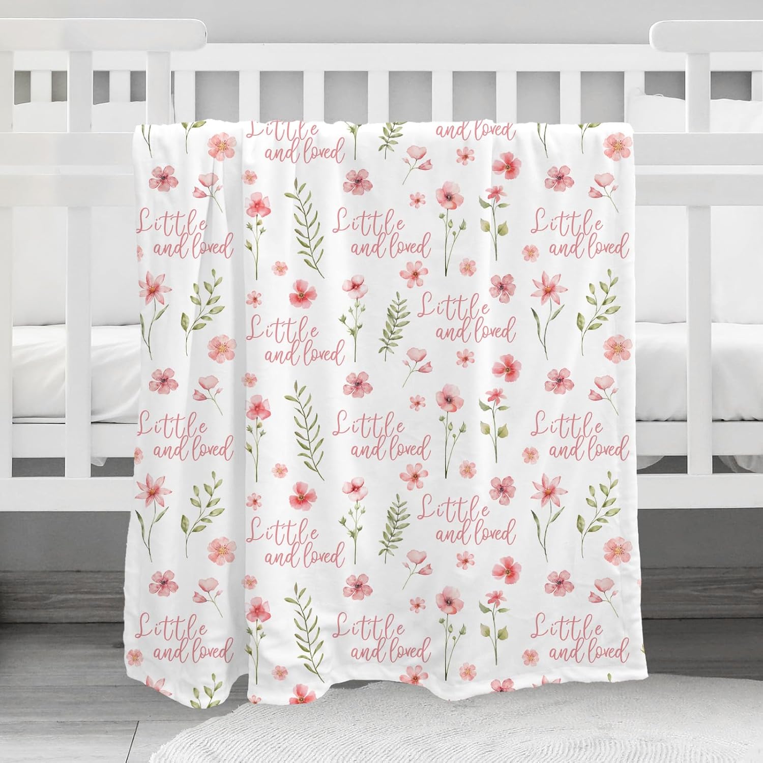 CIVARUA KIDS Floral Baby Blanket - Soft Minky Blanket for Girls