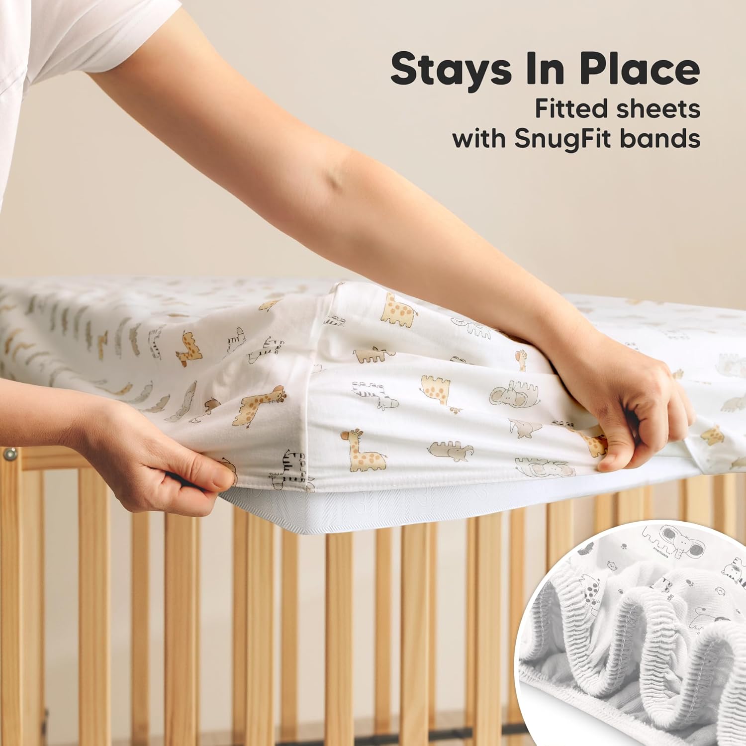 KeaBabies 2-Pack Organic Cotton Crib Sheets for Boy and Girl