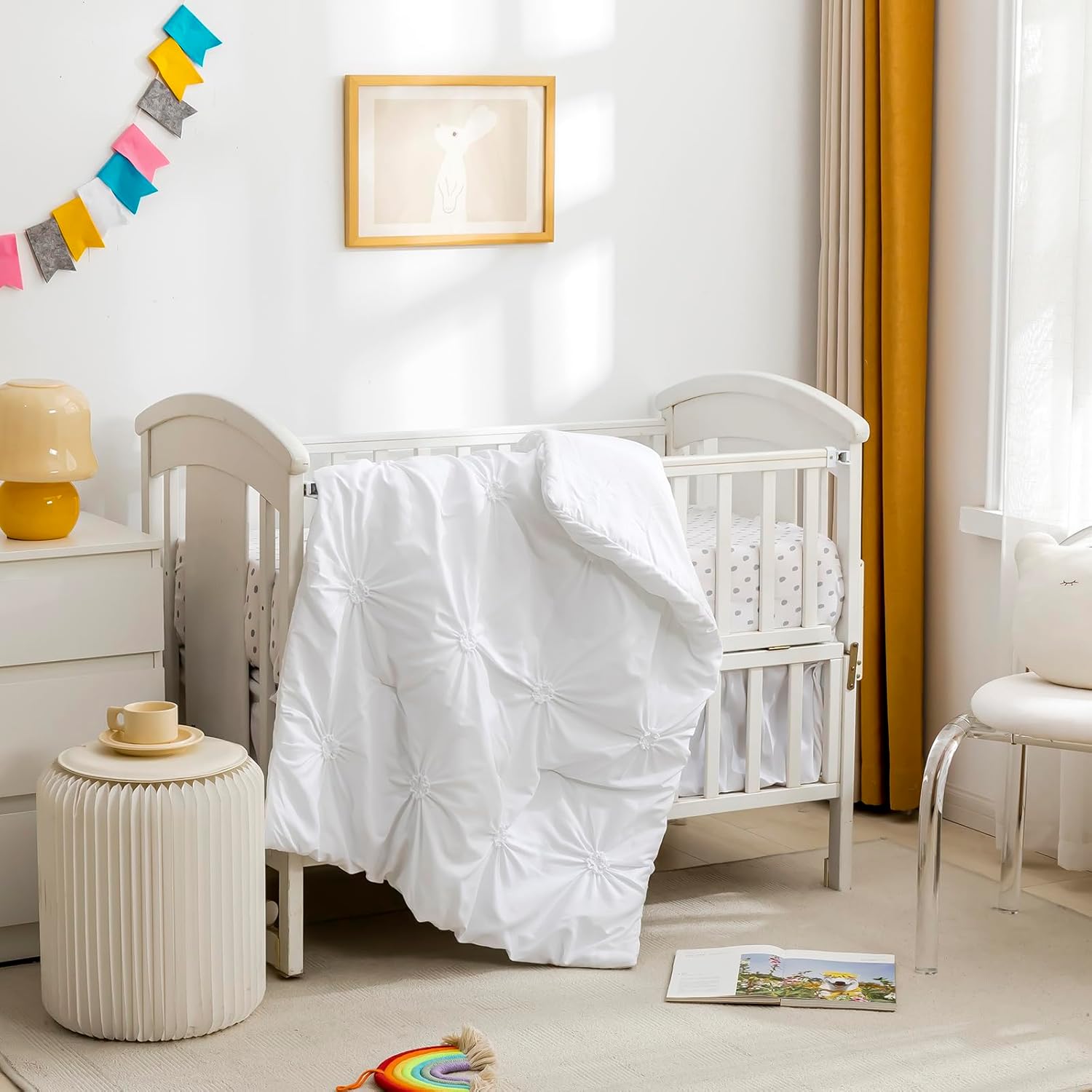PINNKKU 3-Piece Crib Bedding Set for Baby