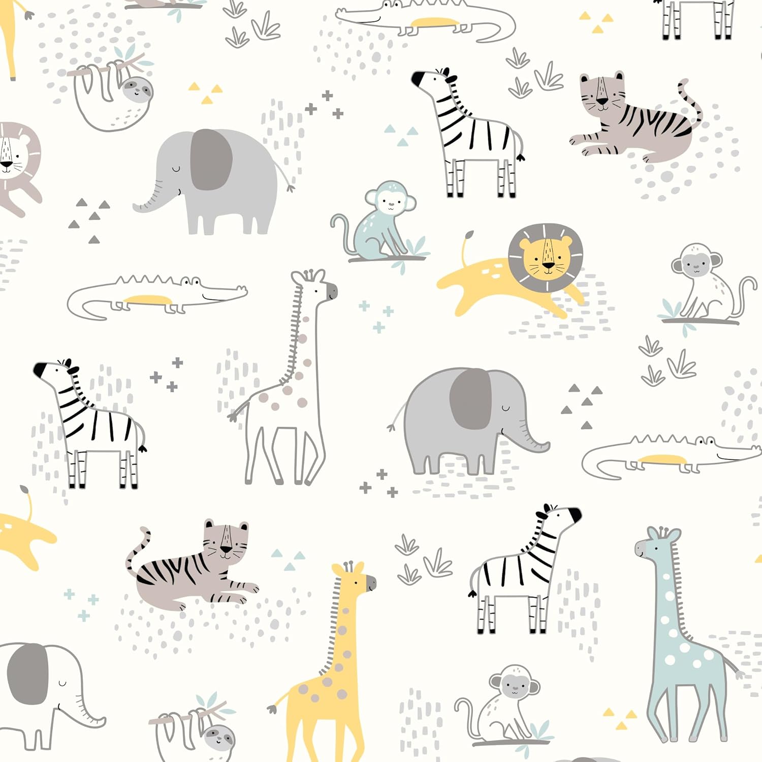 Lambs Ivy Jungle Animal Crib Sheet 1