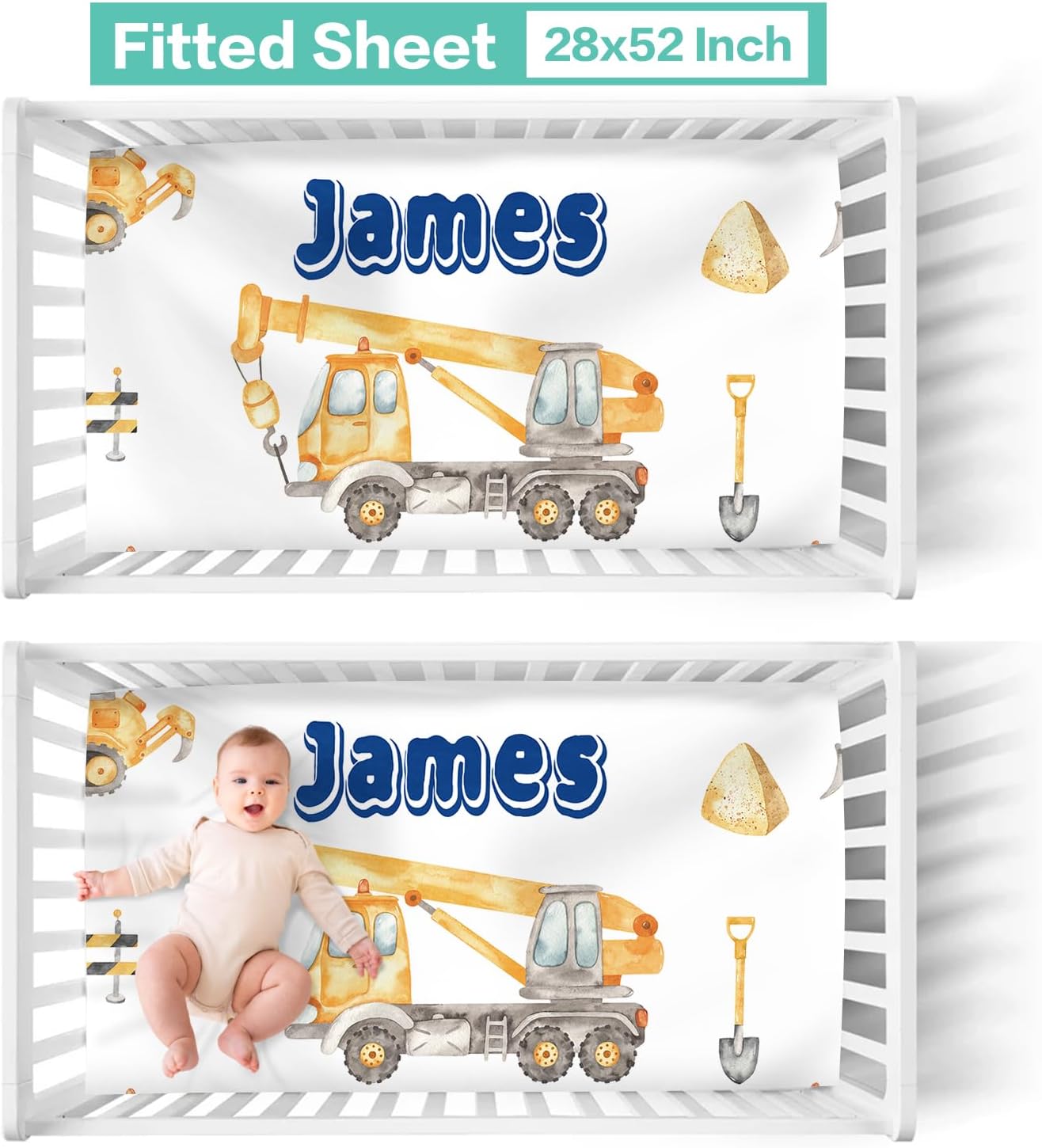 ZOTIMEF Custom Crib Bedding Set with Car Design