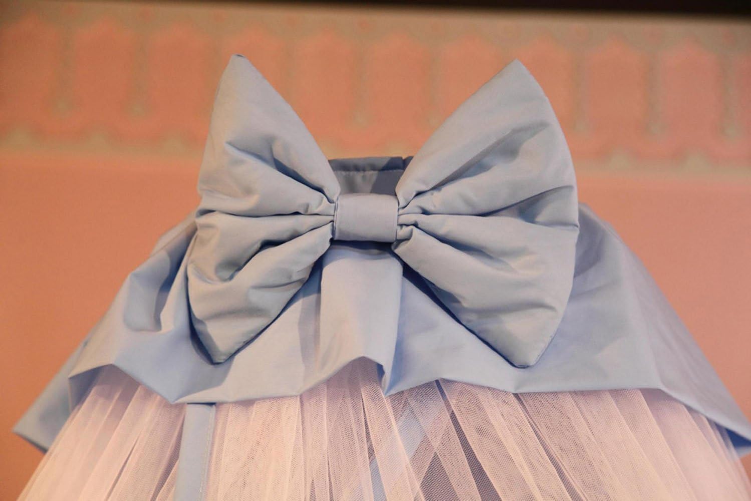 RuiHome Baby Mosquito Net with Blue Bowknot for Crib and Cot