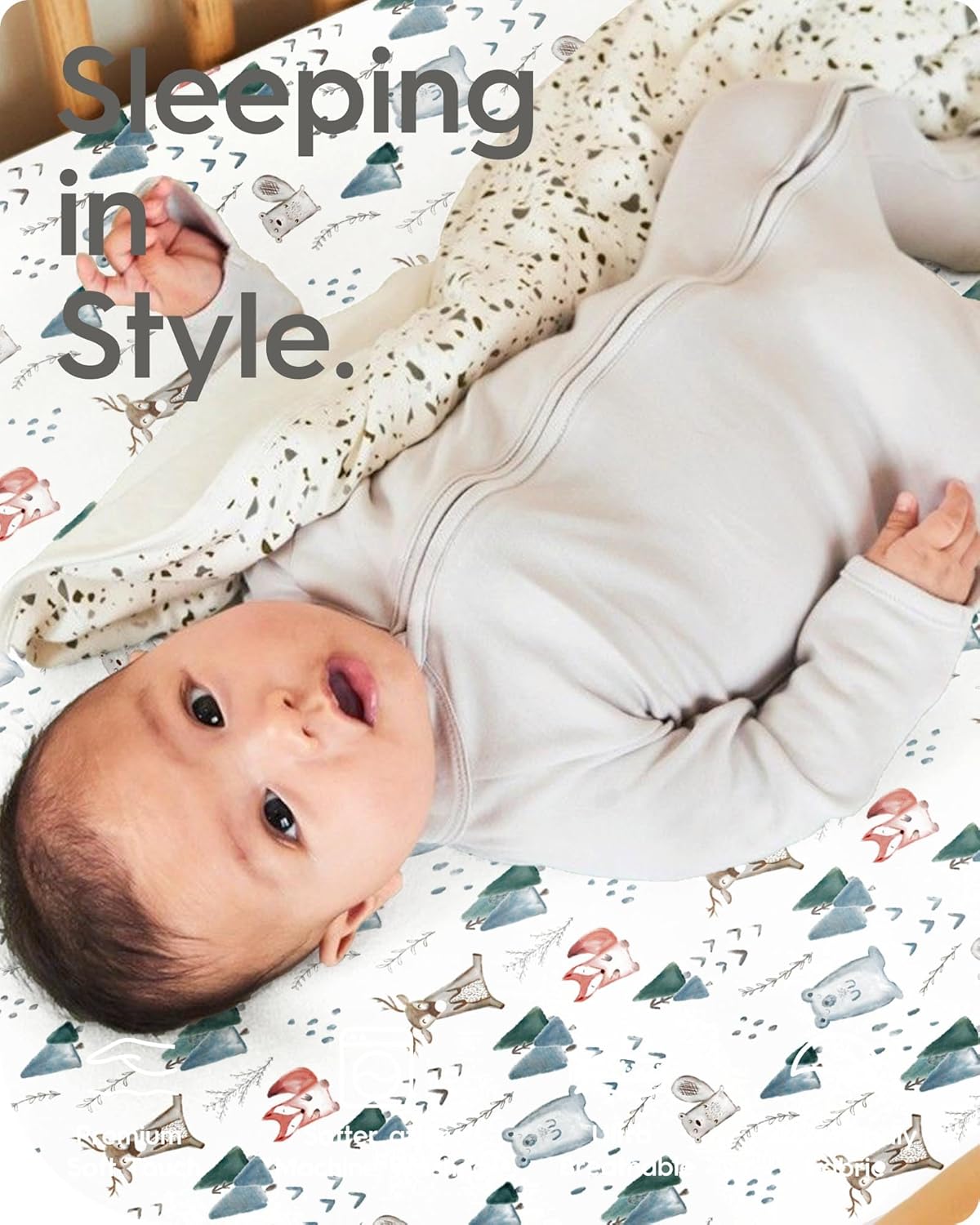 TotBasic Pack Play Sheets 2 Pack Ultra Soft Mini Crib Sheets