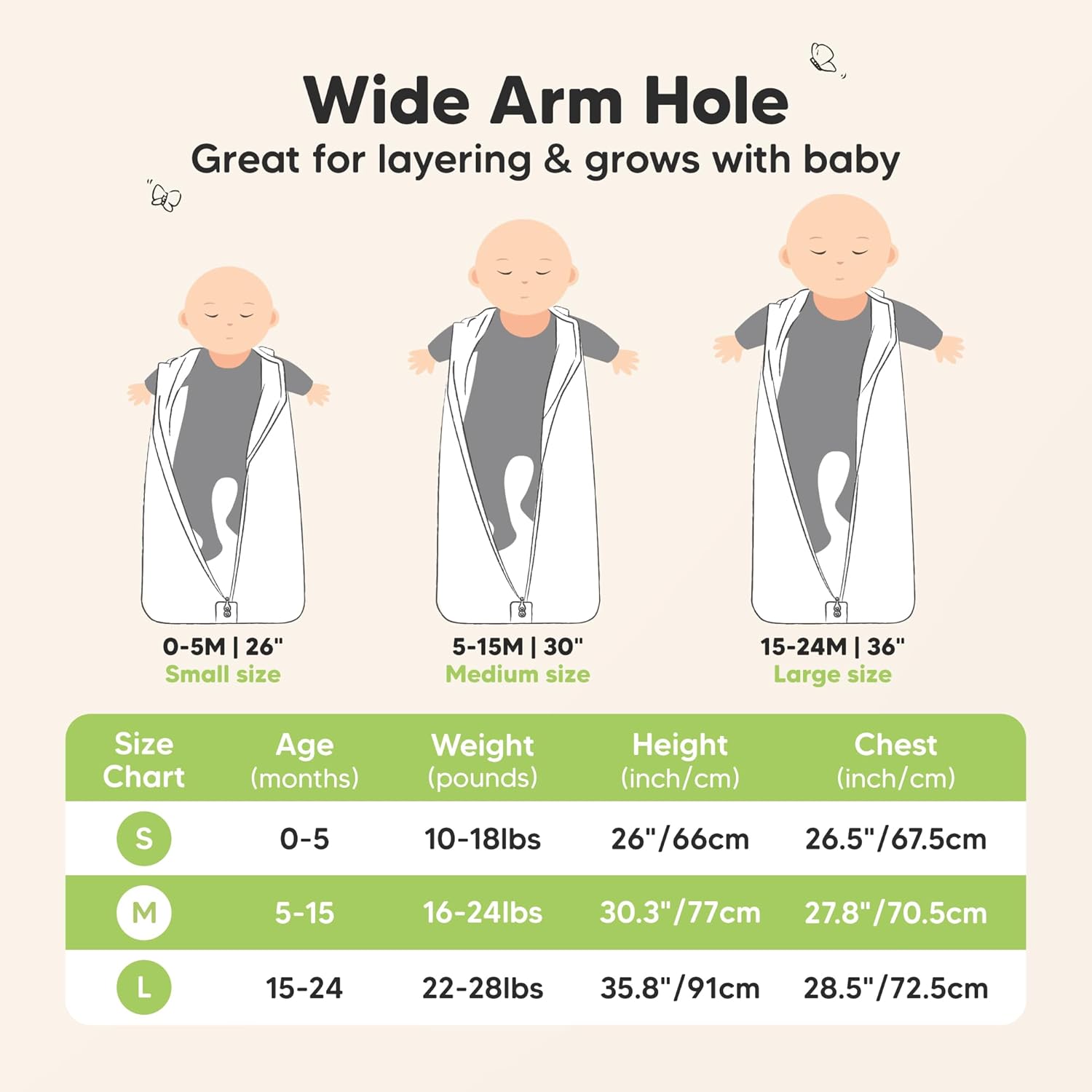 KeaBabies 2-Pack Zipper Sleep Sacks - 05TOG Organic Cotton Bunnies
