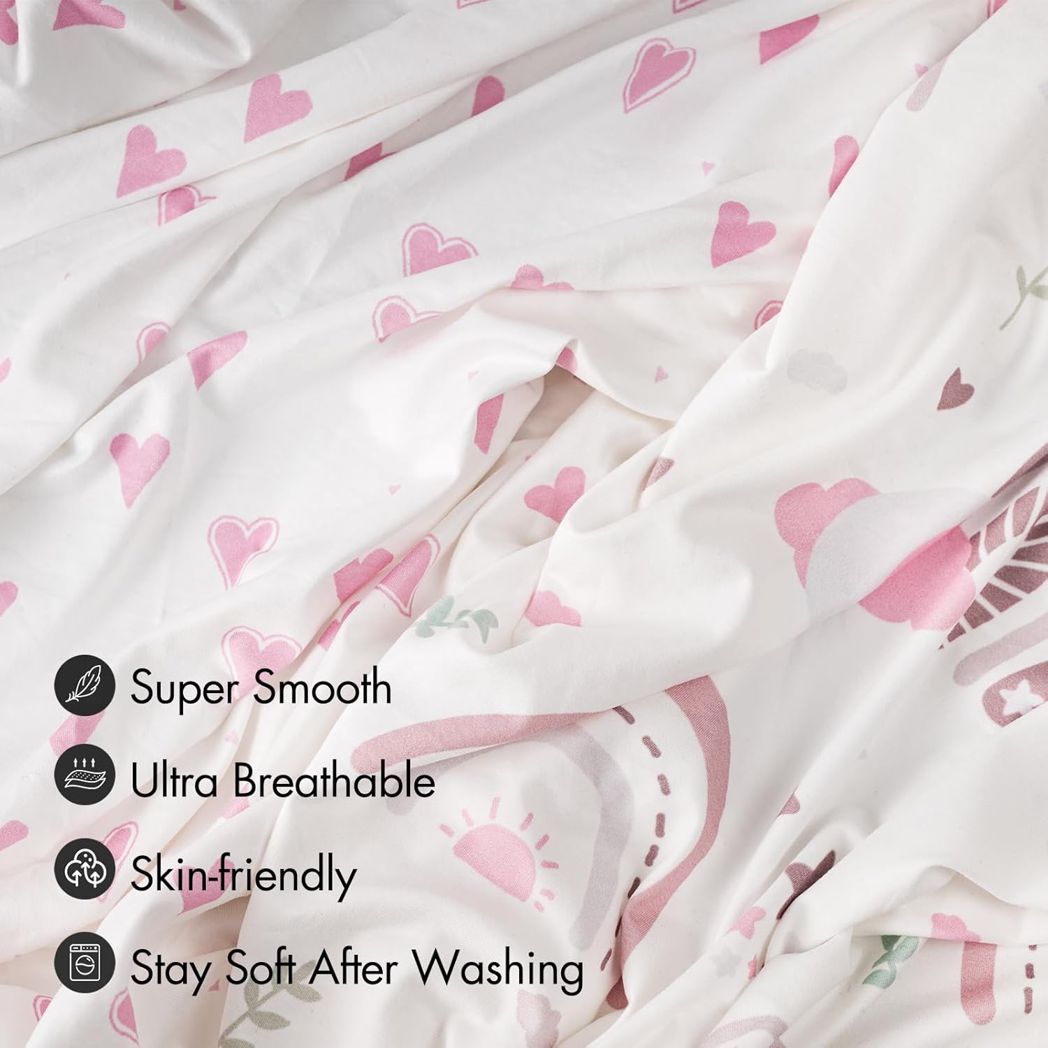 Soarwg Kids Bassinet Sheets 2-Pack Soft Breathable