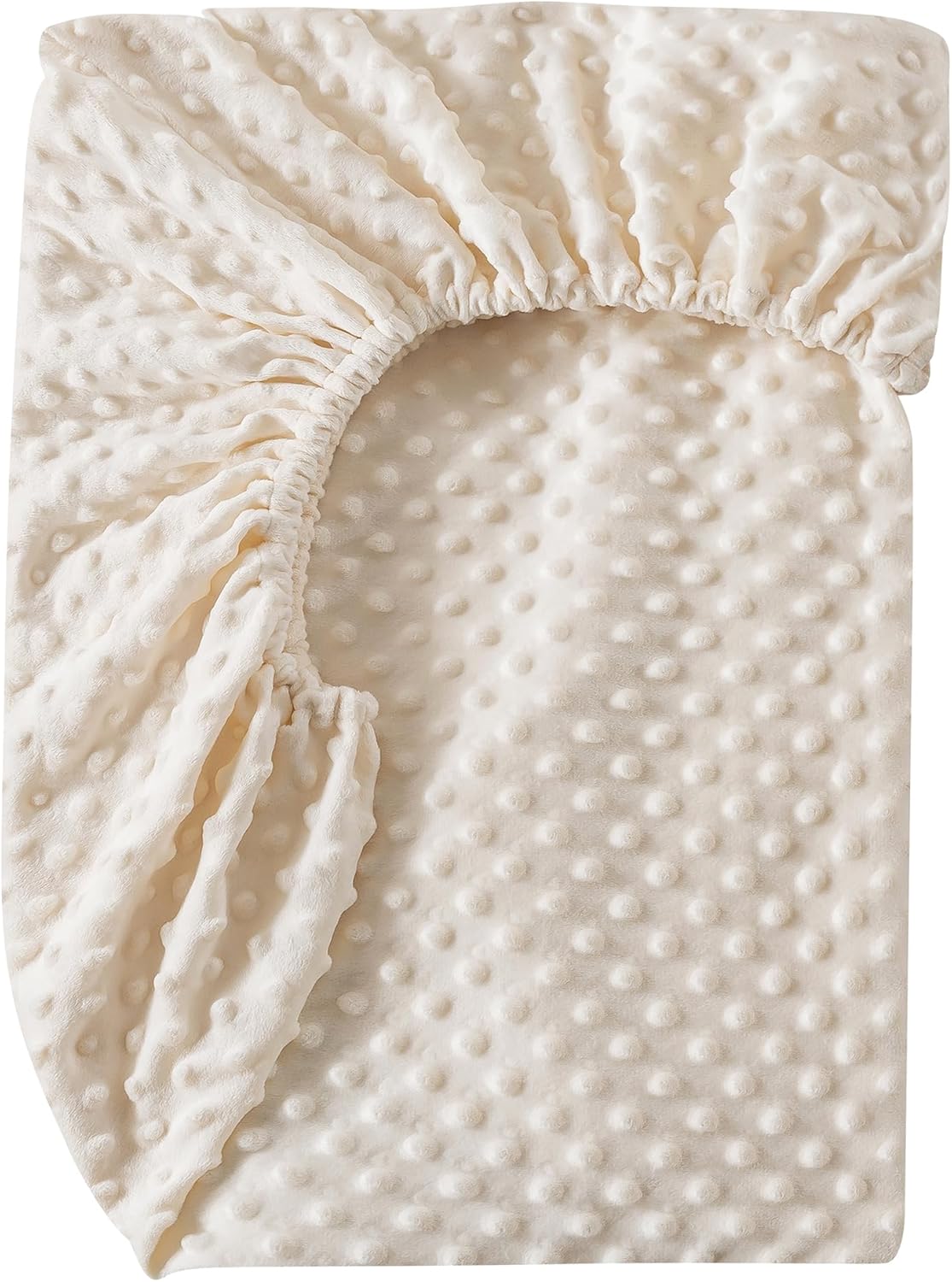 La Sheer Baby Plush Crib Sheet Light Beige