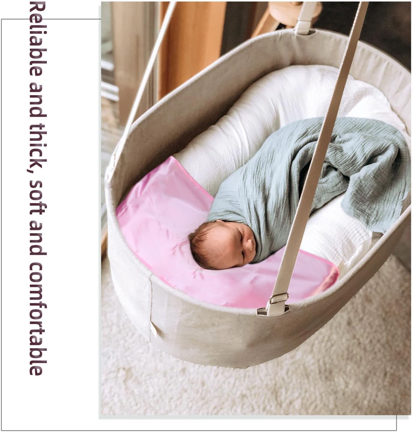 Rainbowstar 3 Pack Satin Bassinet Sheets for Newborns