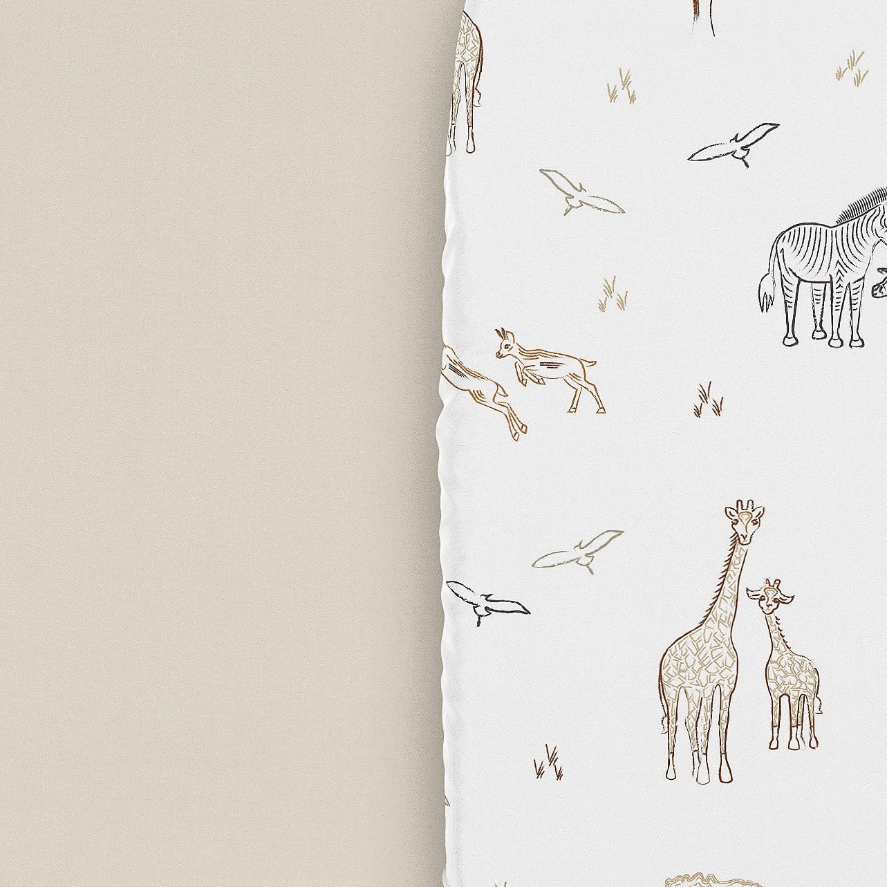 Sweet Jojo Designs Jungle Safari Elephant Bassinet Sheet Set 2p Tan