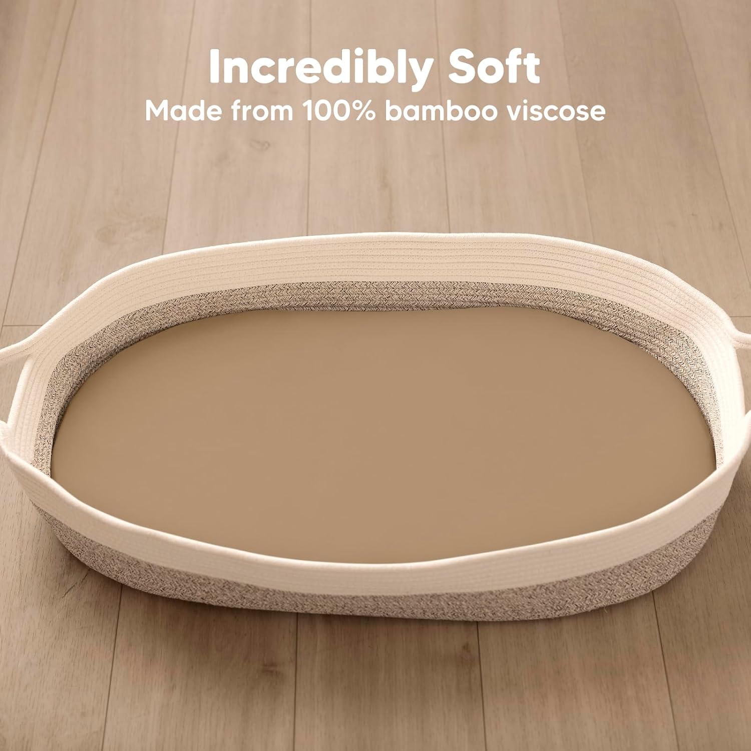 KeaBabies 2-Pack Bassinet Sheets - Pecan