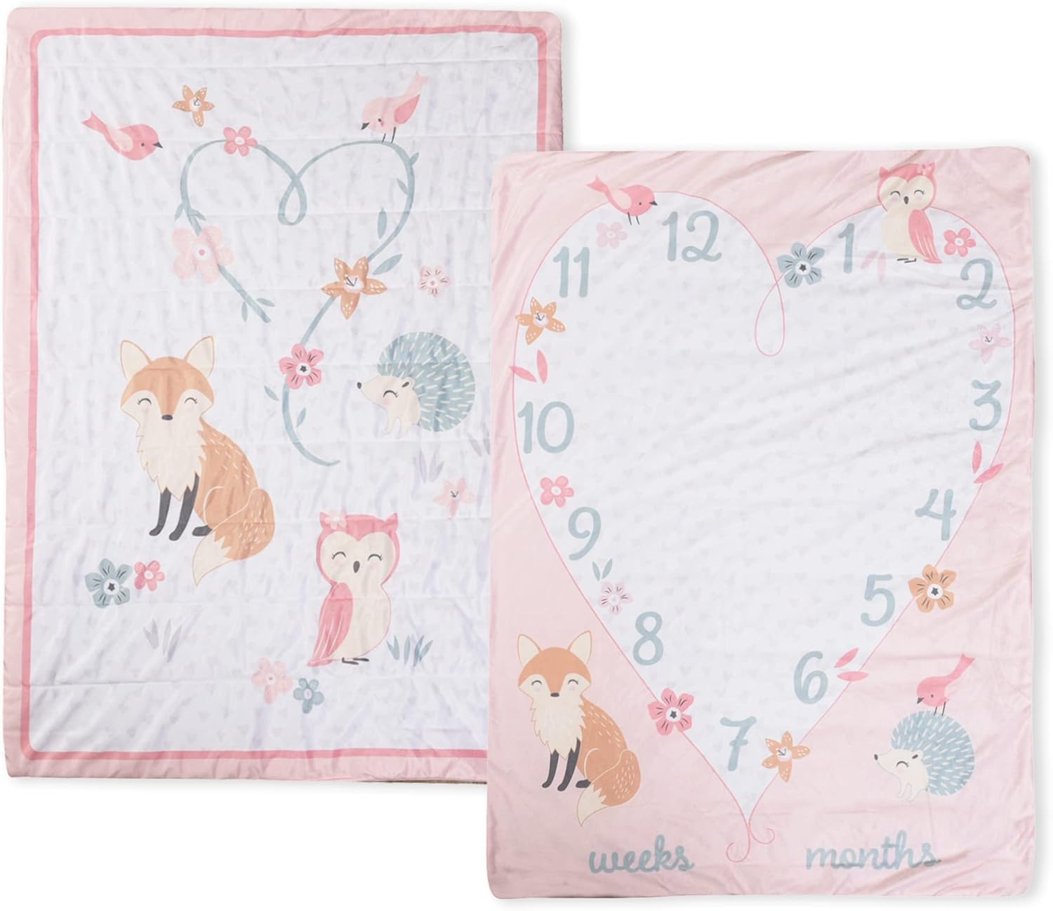 EXPRESSIONS 5 Piece Crib Bedding Set - Woodland Pink