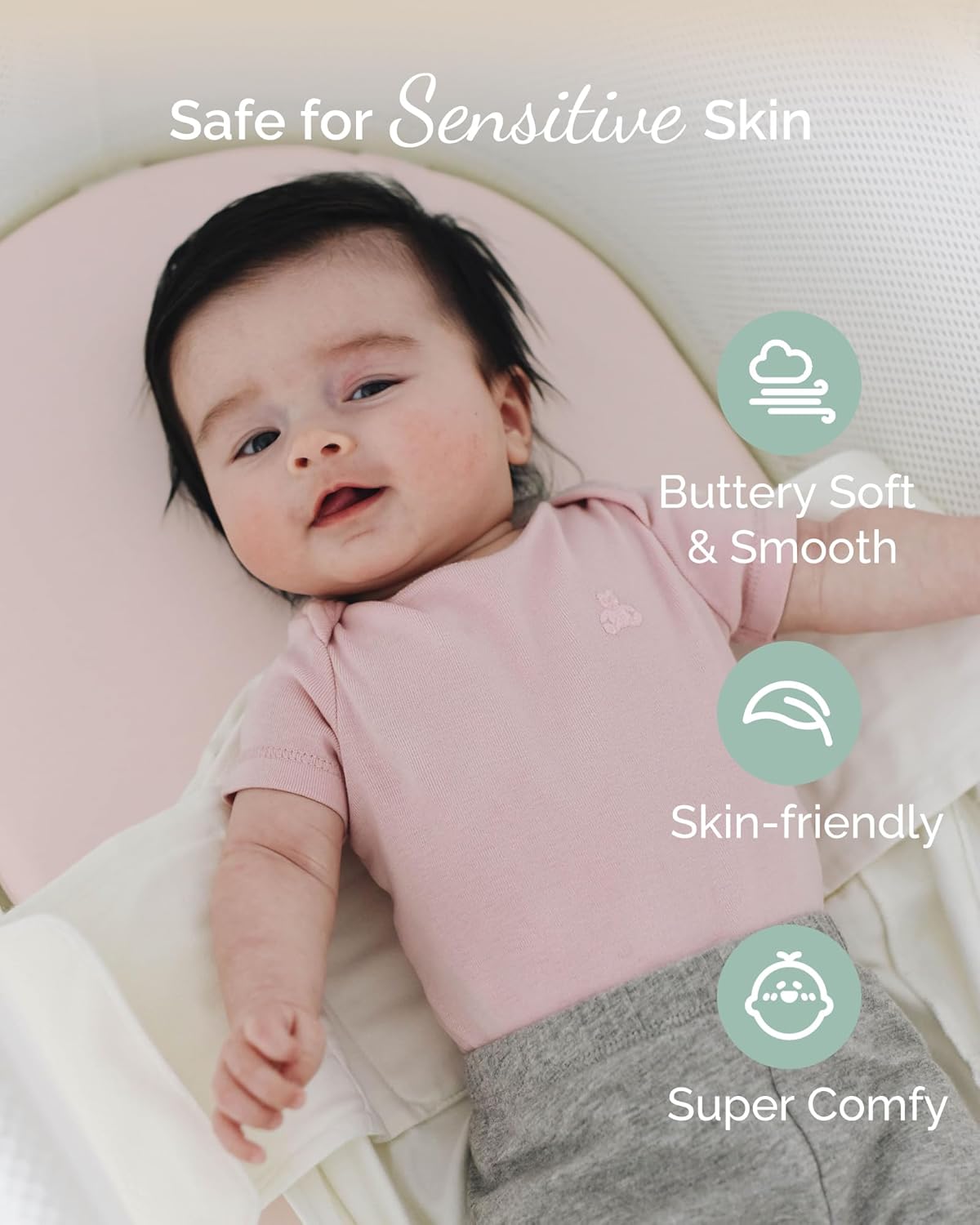 TotCare Bassinet Sheets 3 Pack - Buttery Soft Premium Stretchy Jersey Knit