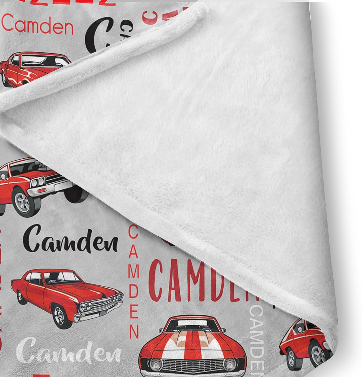 Custom Crib Bedding Set with Car Design - Personalized Name for Newborns