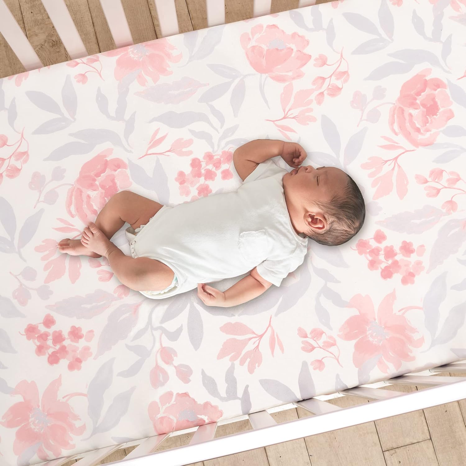 Bedtime Originals Lavender Floral 3-Piece Crib Bedding Set - PinkPurple