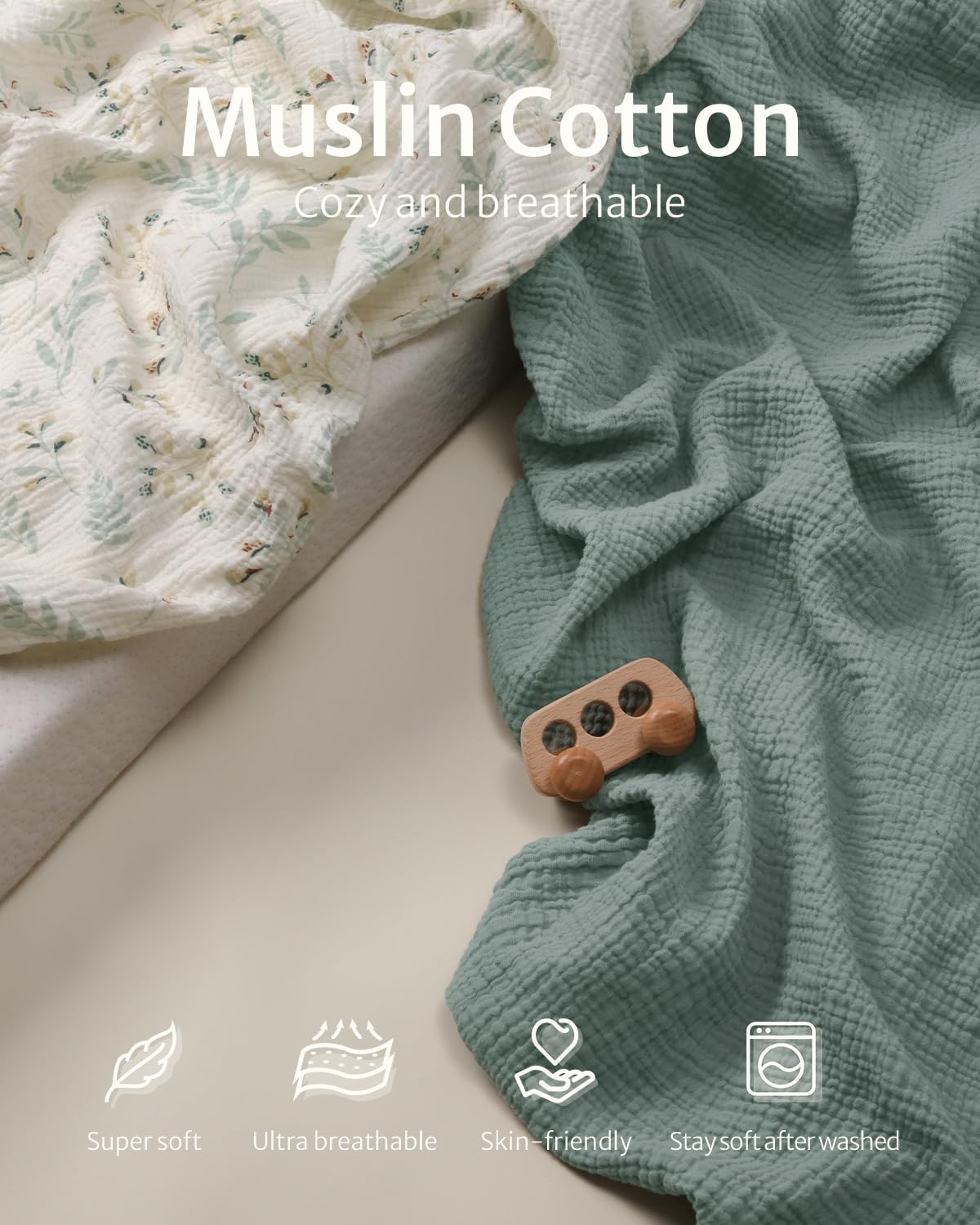 Blissful Diary Muslin Bassinet Sheets 2 Pack