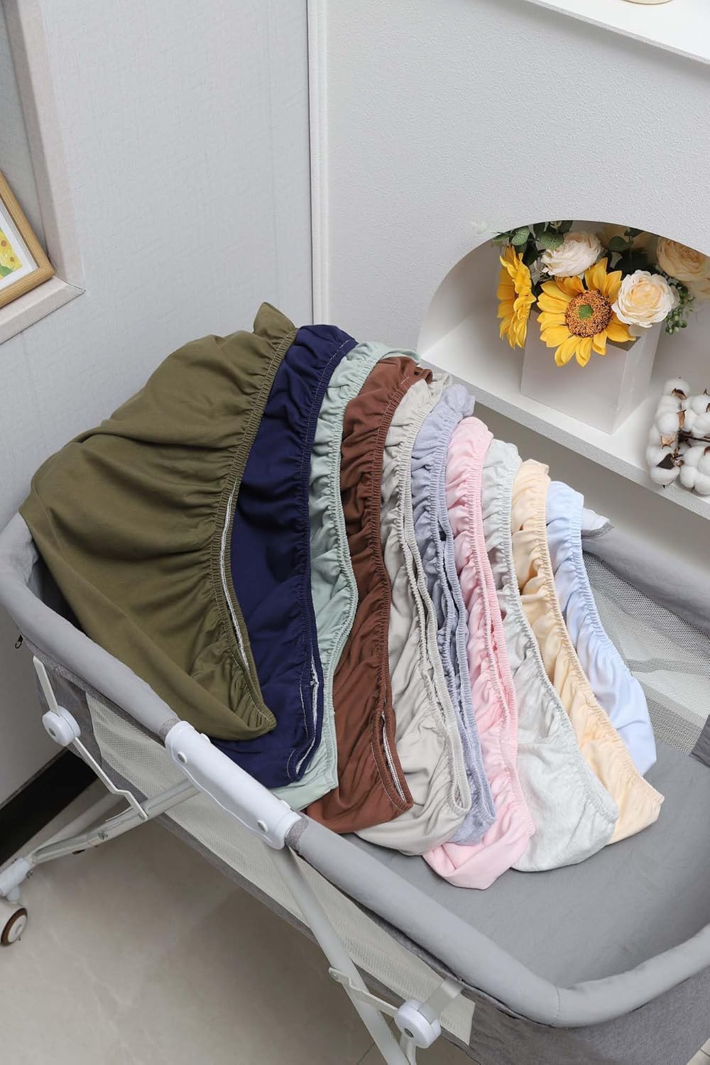 100 Organic Cotton Bassinet Sheets 2 Pack
